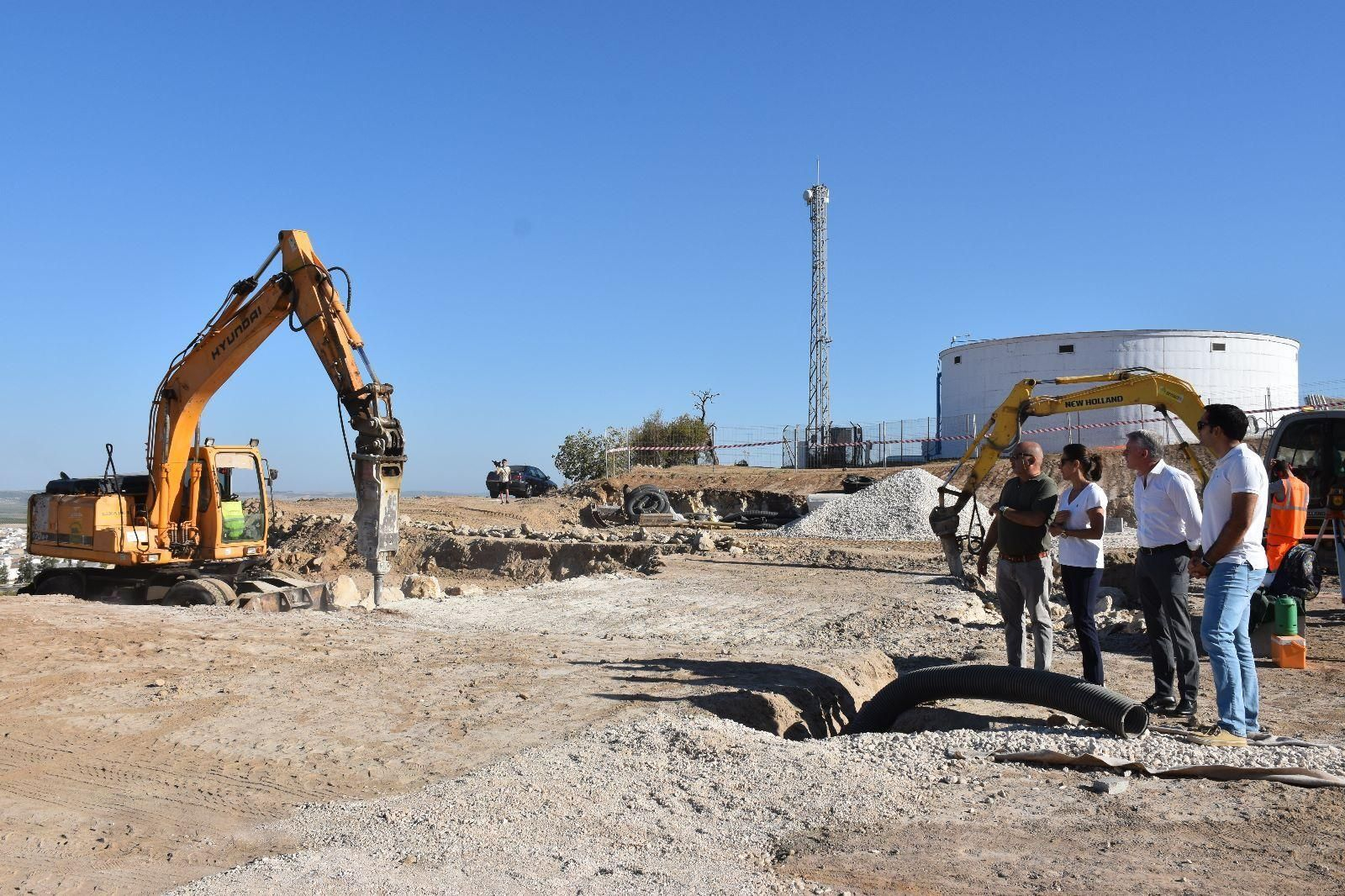 Las obras de mejora del abastecimiento de agua a Herrera alcanzan el 16% de su ejecución