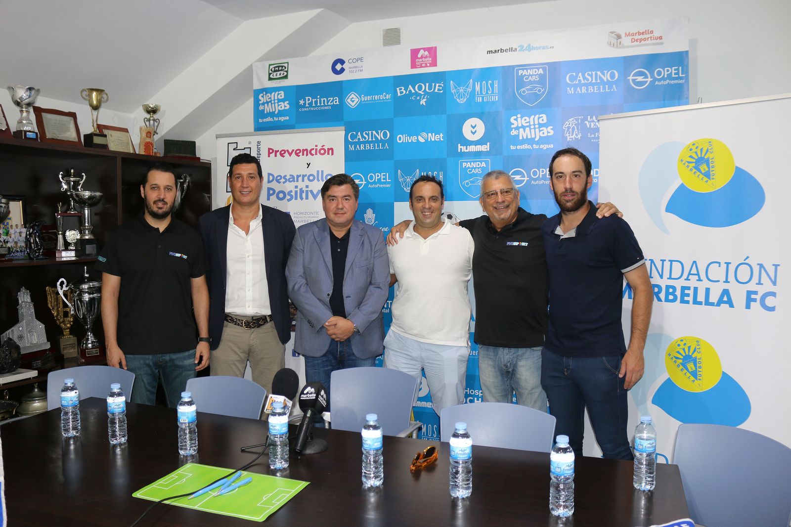 Los protagonistas, en el acto