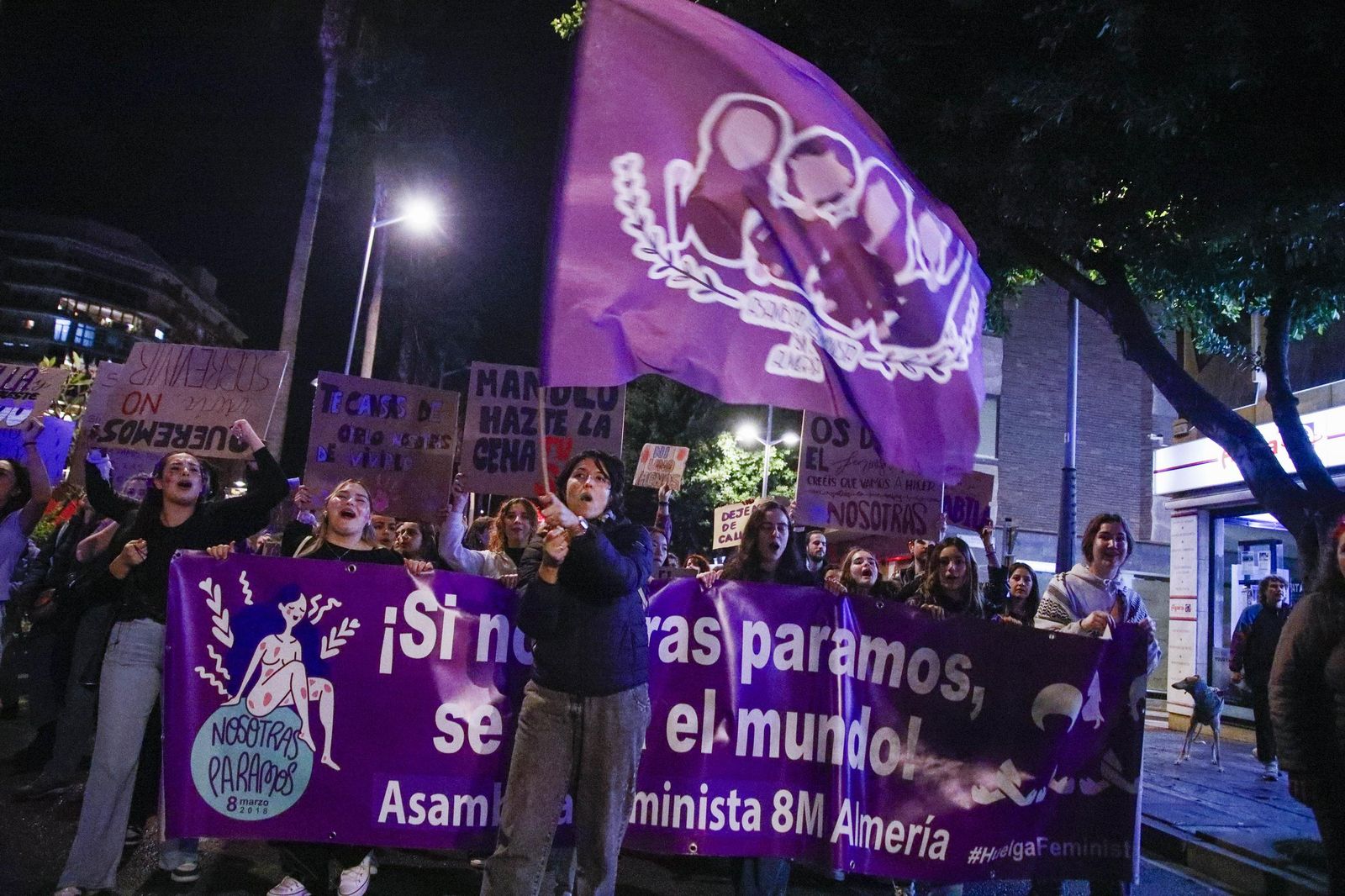 Las imágenes de la manifestación realizada por Asamblea Feminista 8M en Almería