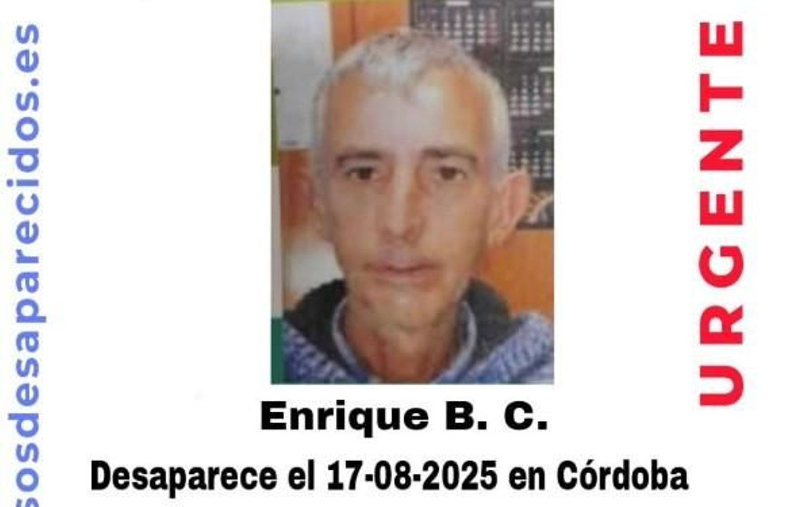 Enrique B. C., desaparecido en Córdoba.