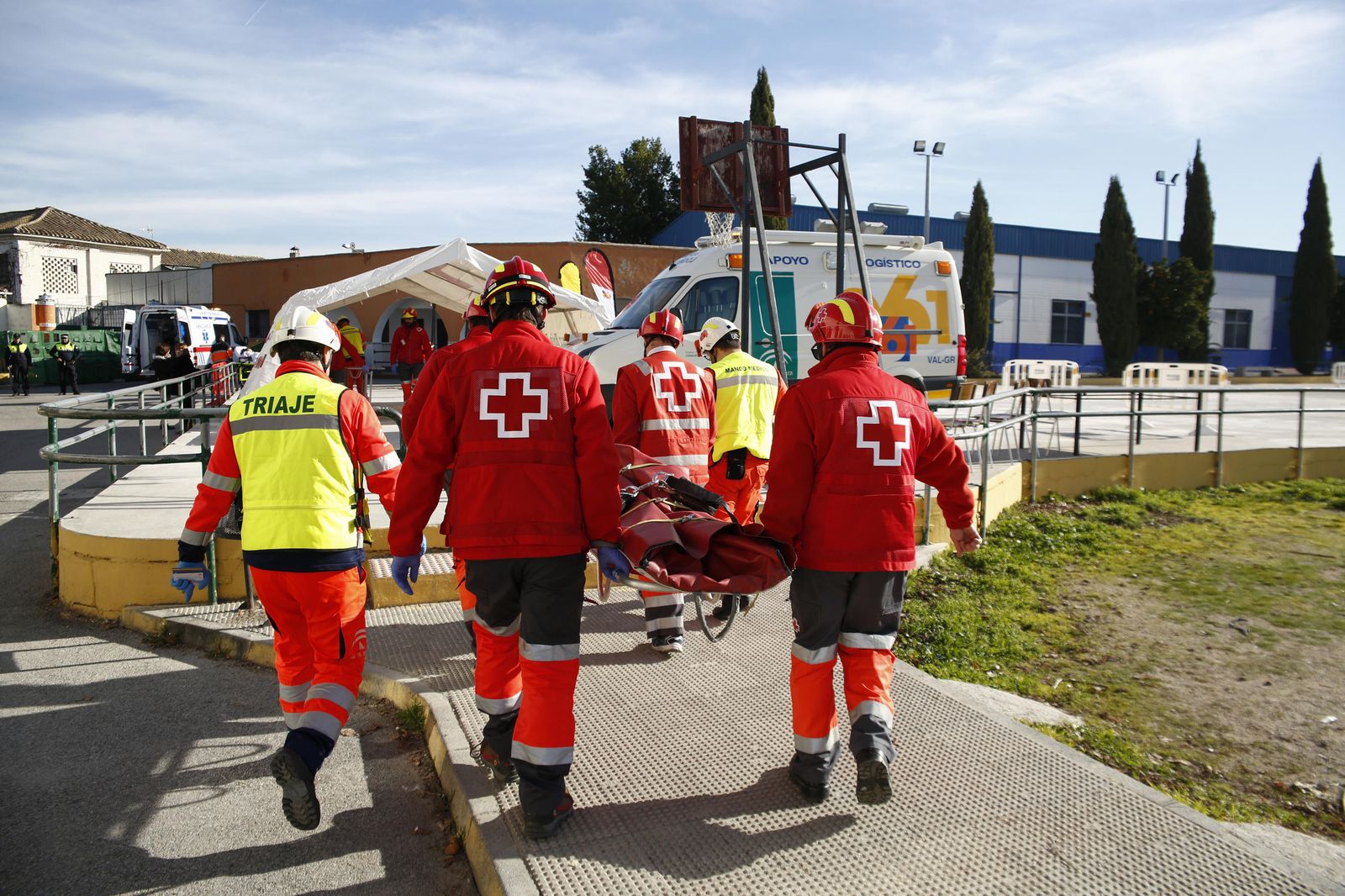 Simulacro de terremoto de alta intensidad con epicentro en La Chana
