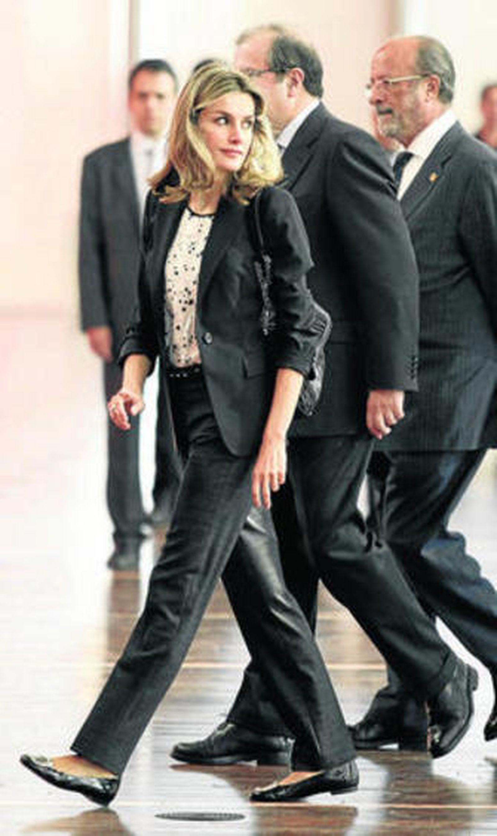 La Princesa de Asturias, ayer, a su llegada al acto de la fundación.