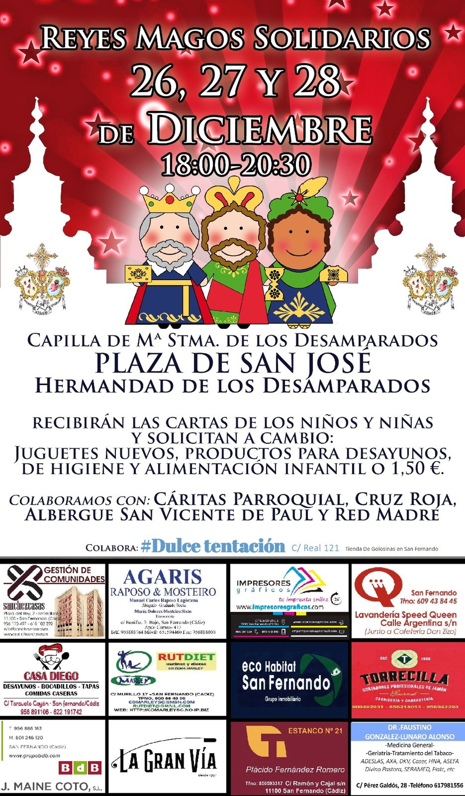 Reyes Magos Solidarios de la hermandad de los Desamparados.