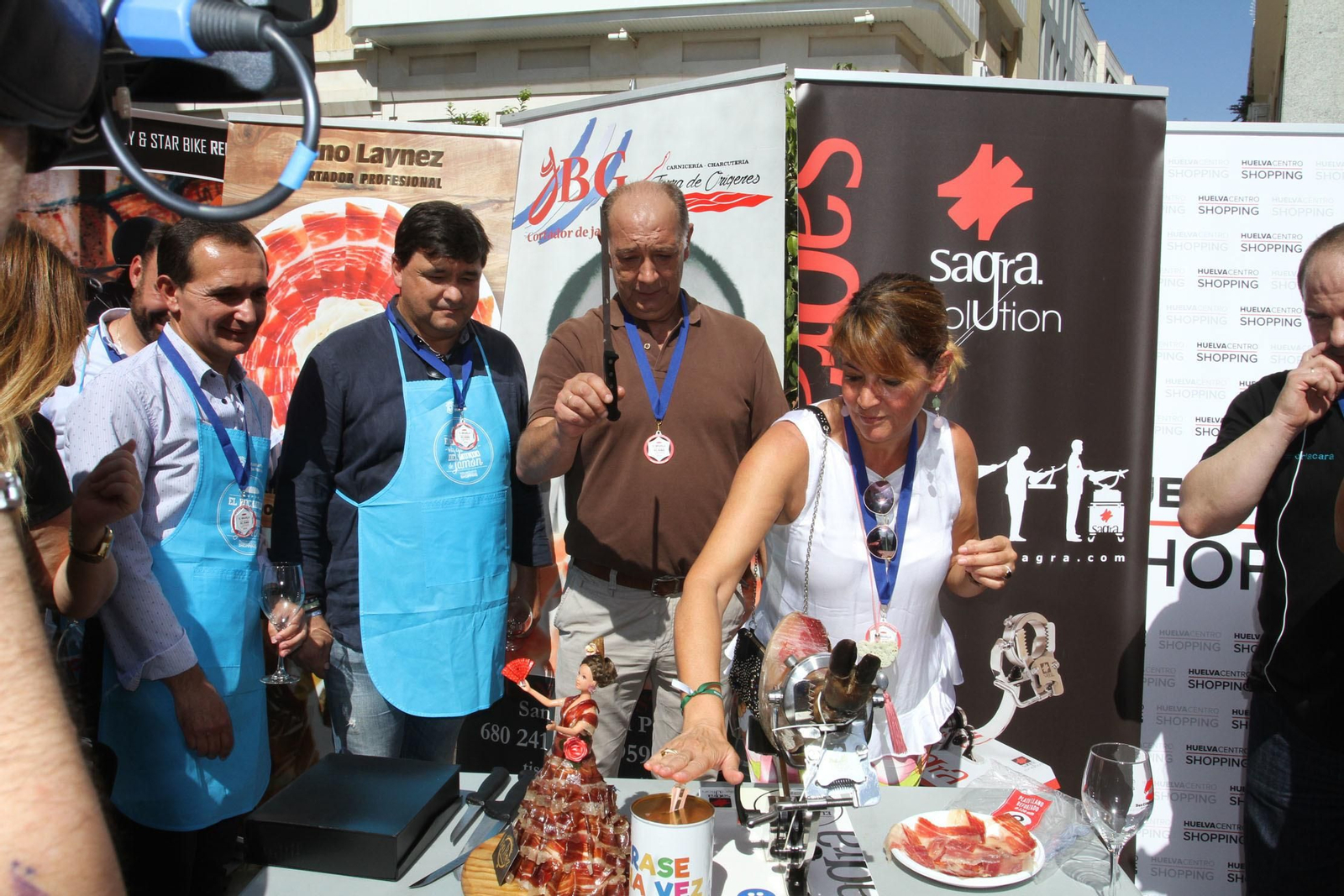 Record Guinnes del bocadillo de jamón mas grande del mundo, en Huelva