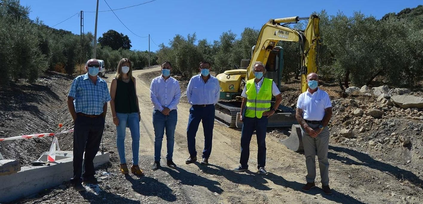Visita a las obras de uno de los caminos que se van a mejorar.