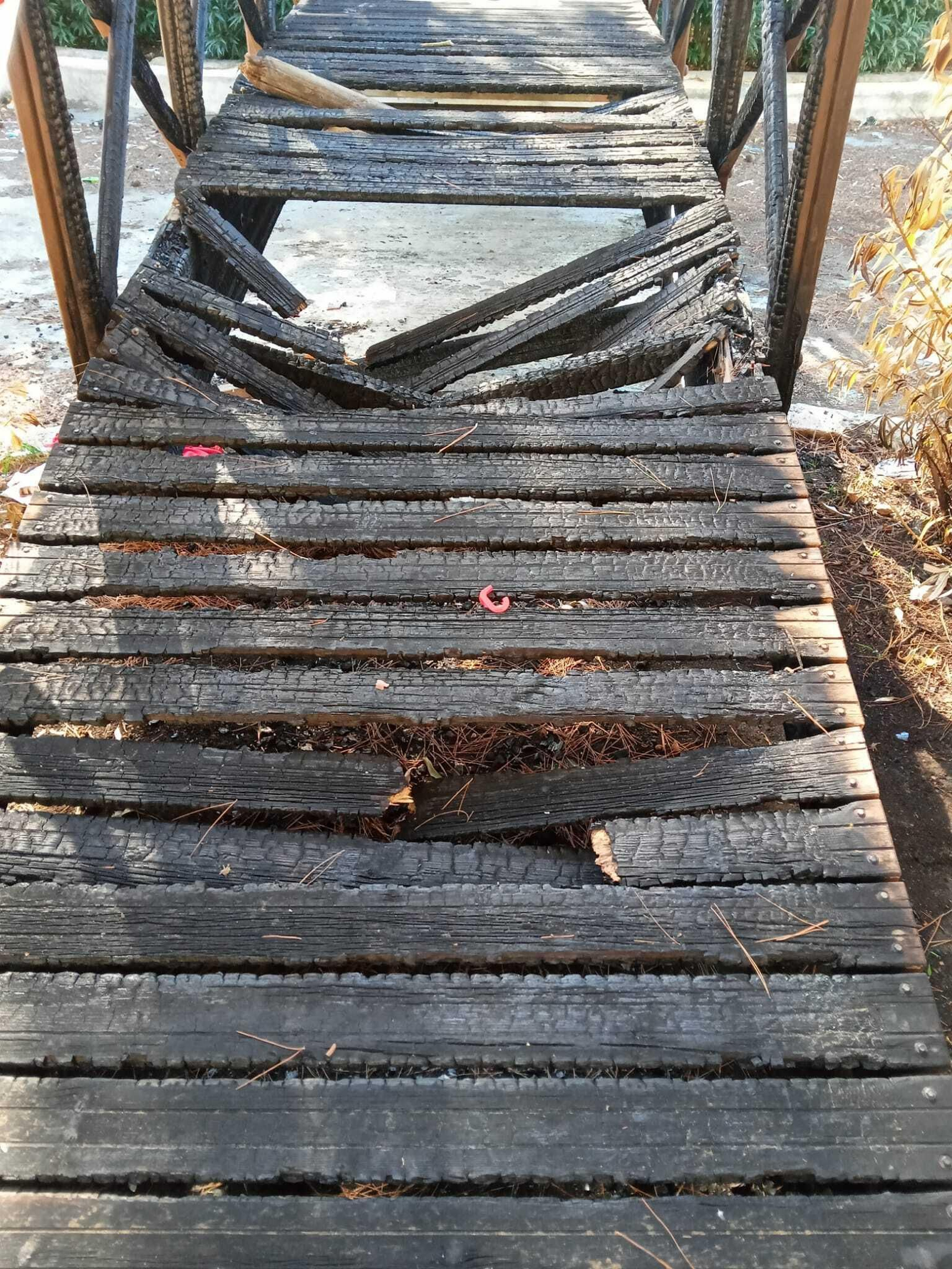 Vandalismo en el parque de La Plata en Jerez