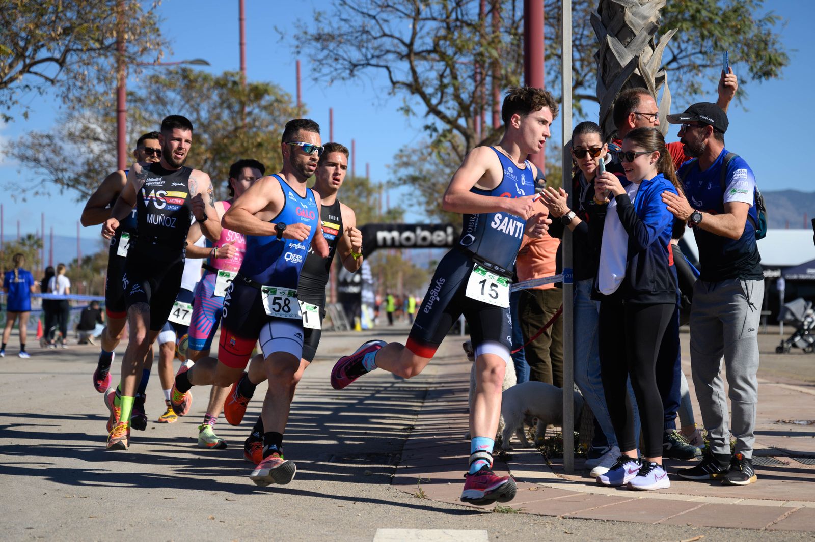Instante del primer tramo de la carrera a pie