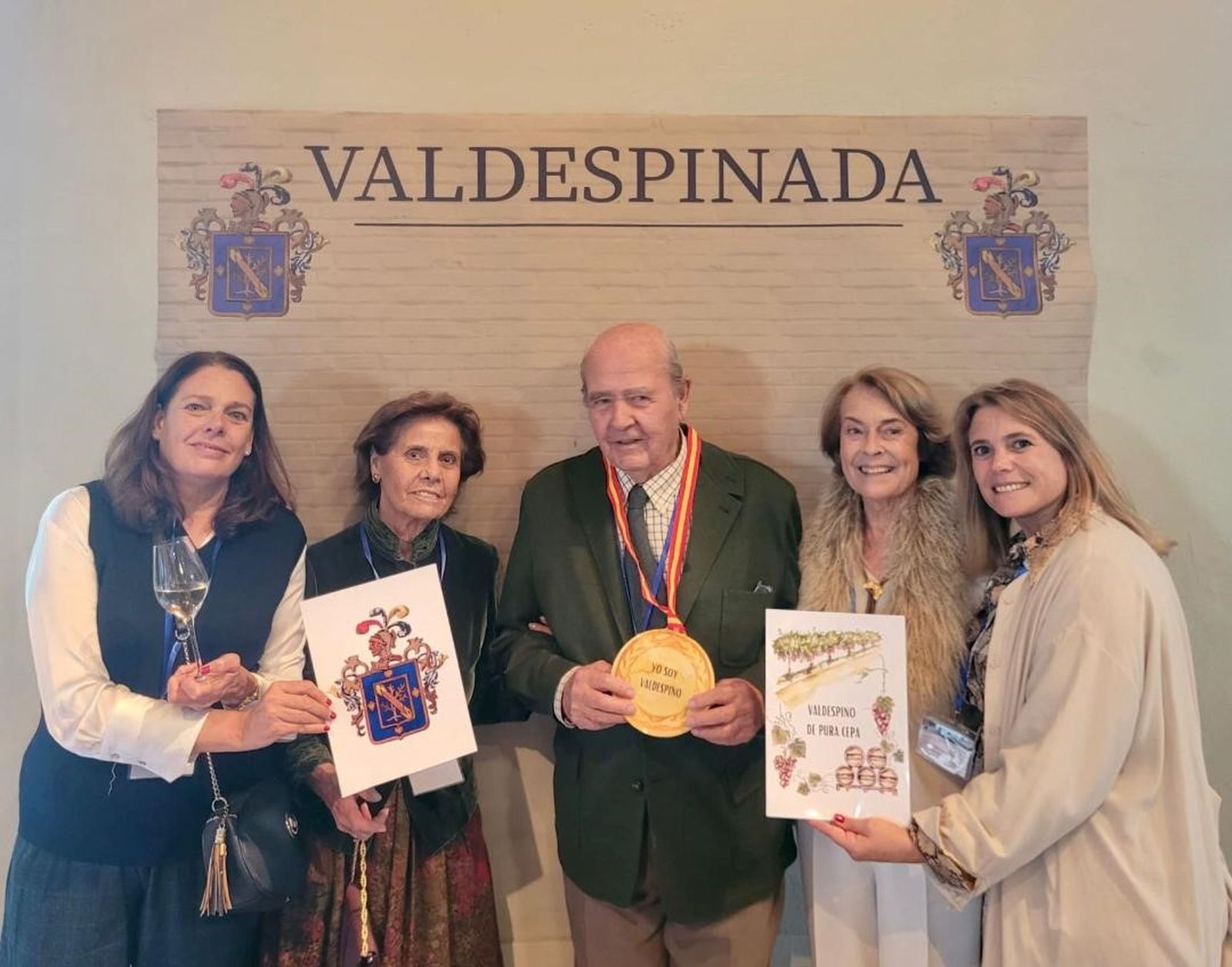 Blanca, Macuca y Miguel Romero-Valdespino, Margarita López de Carrizosa y Sofía Romero-Valdespino.