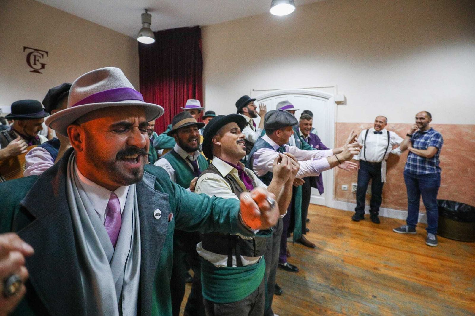 Ambiente en camerinos