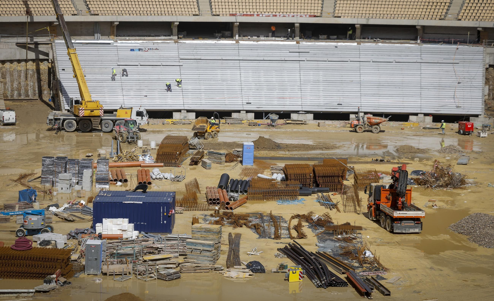 Las obras del Estadio de la Cartuja, todas las fotos