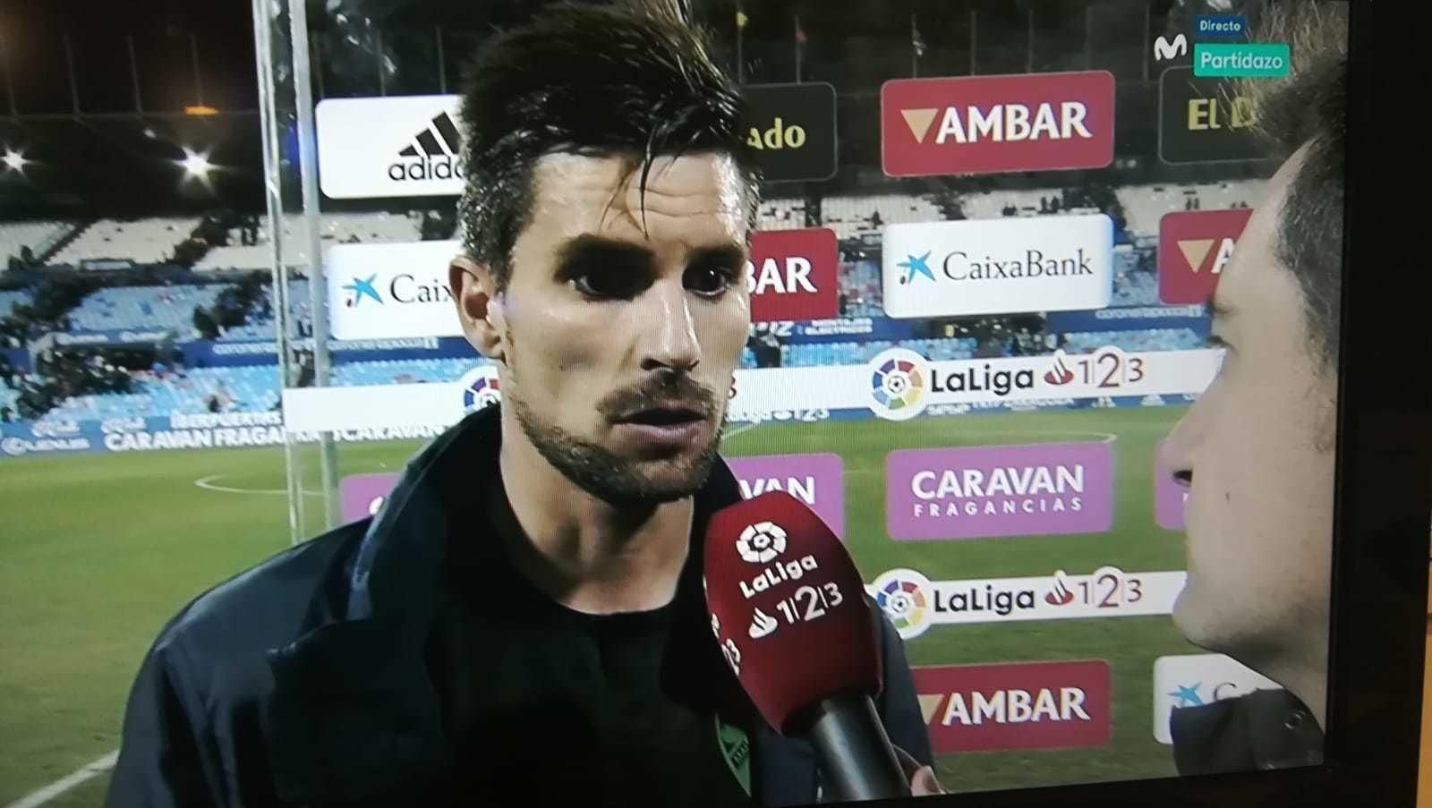 Adrián, al final del partido.