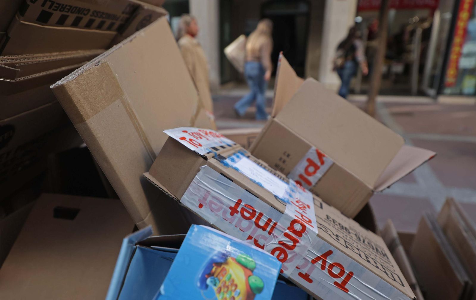 Fotos de compras navideñas en la comarca