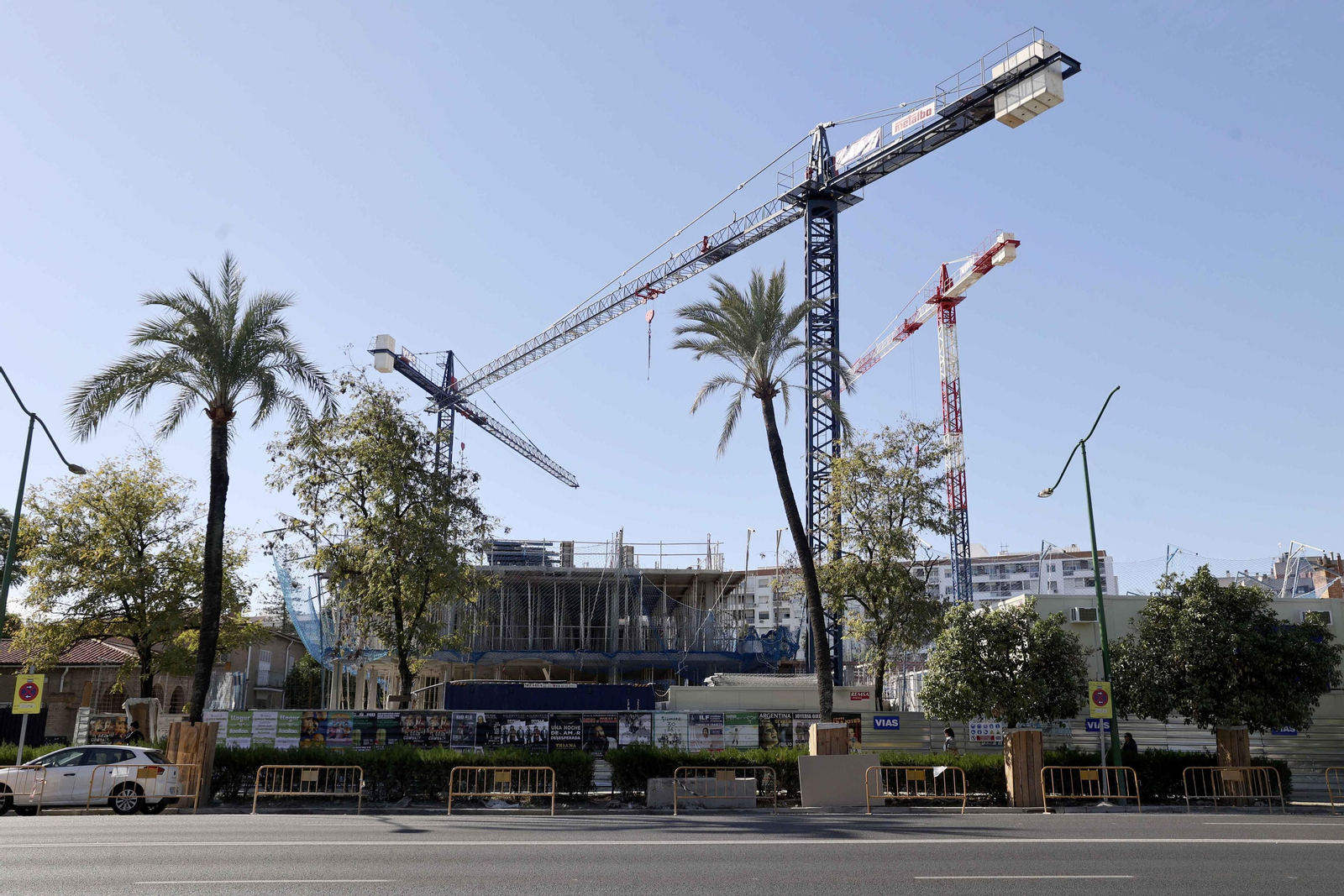 Las obras de la nueva residencia en el número 38 de la Palmera.