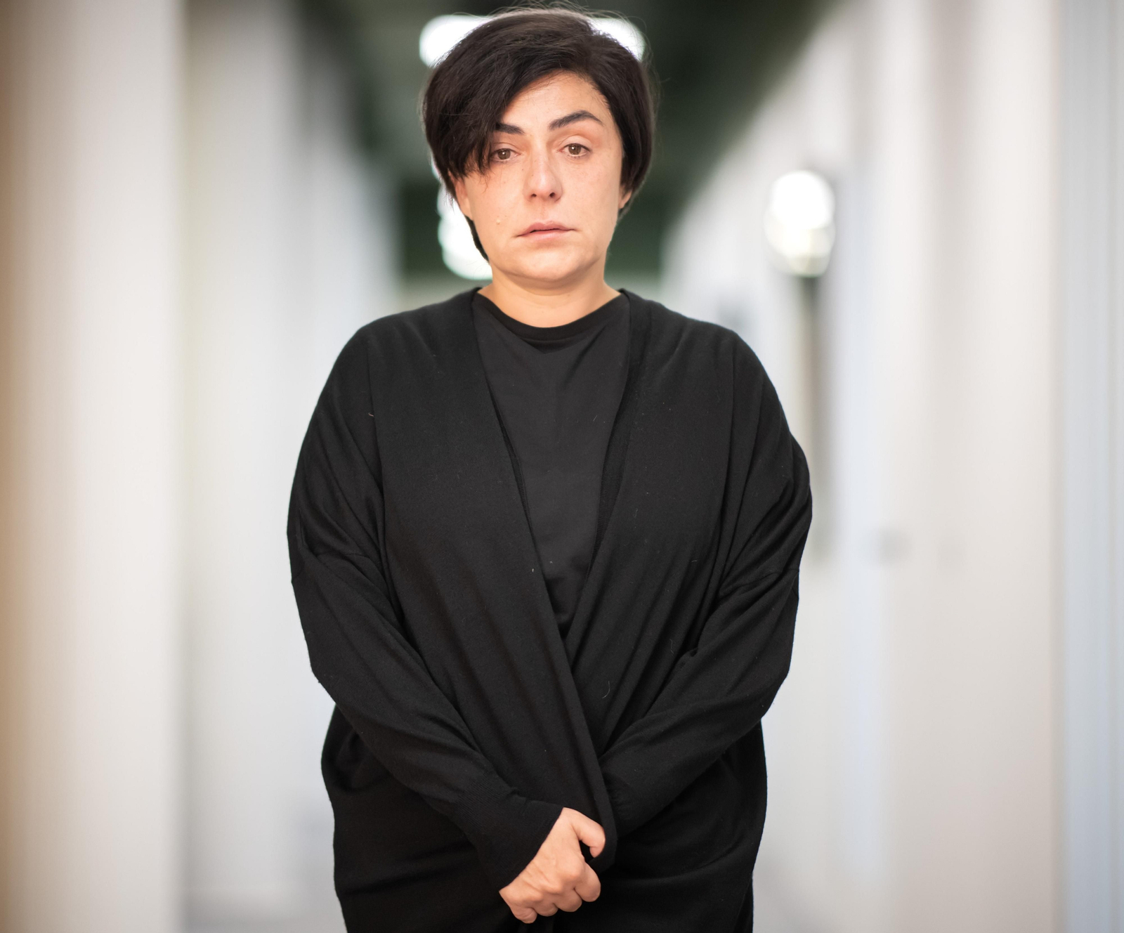 Candela Peña caracterizada de Rosario Porto