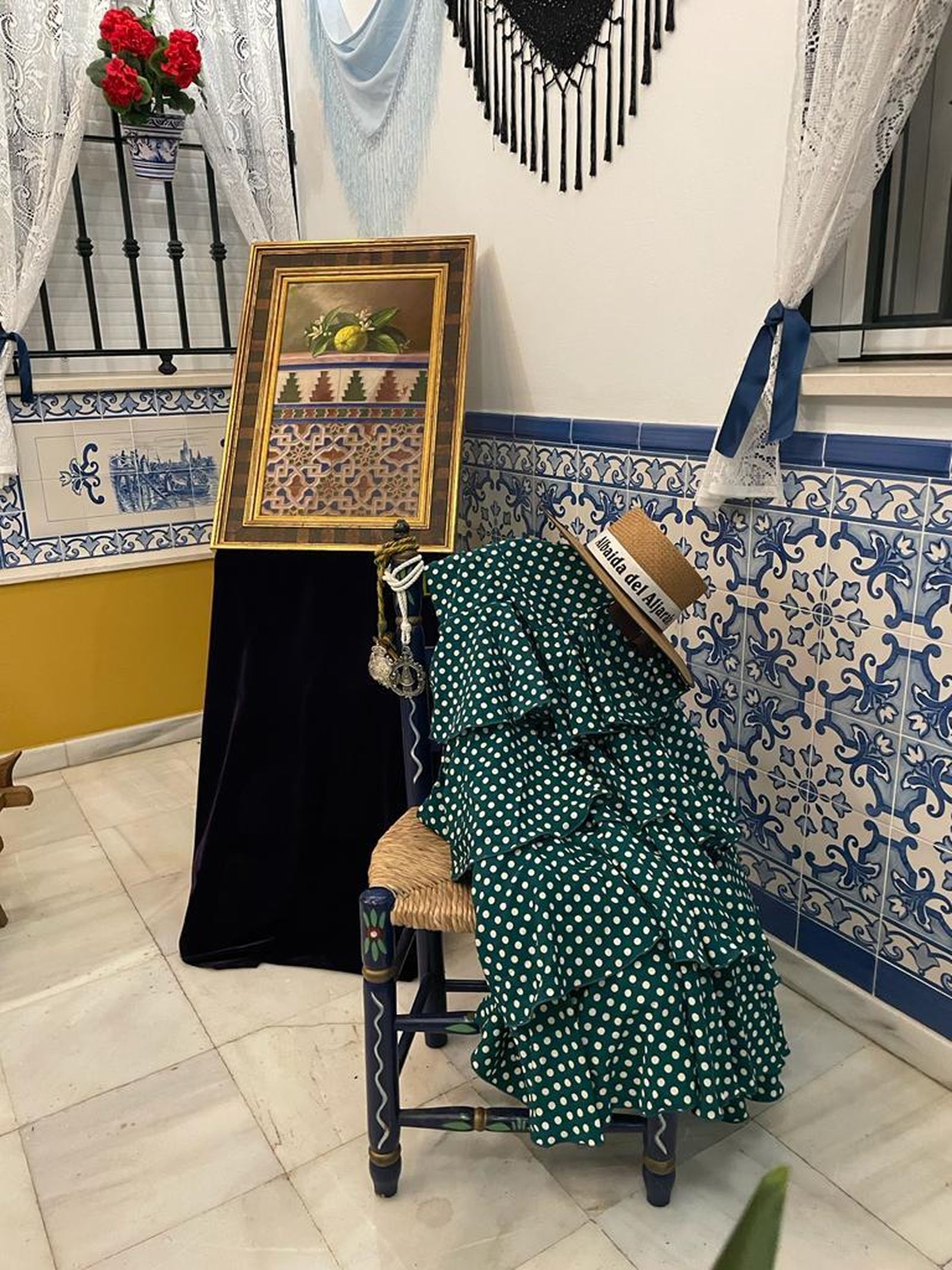 Detalle del altar dispuesto para la ocasión