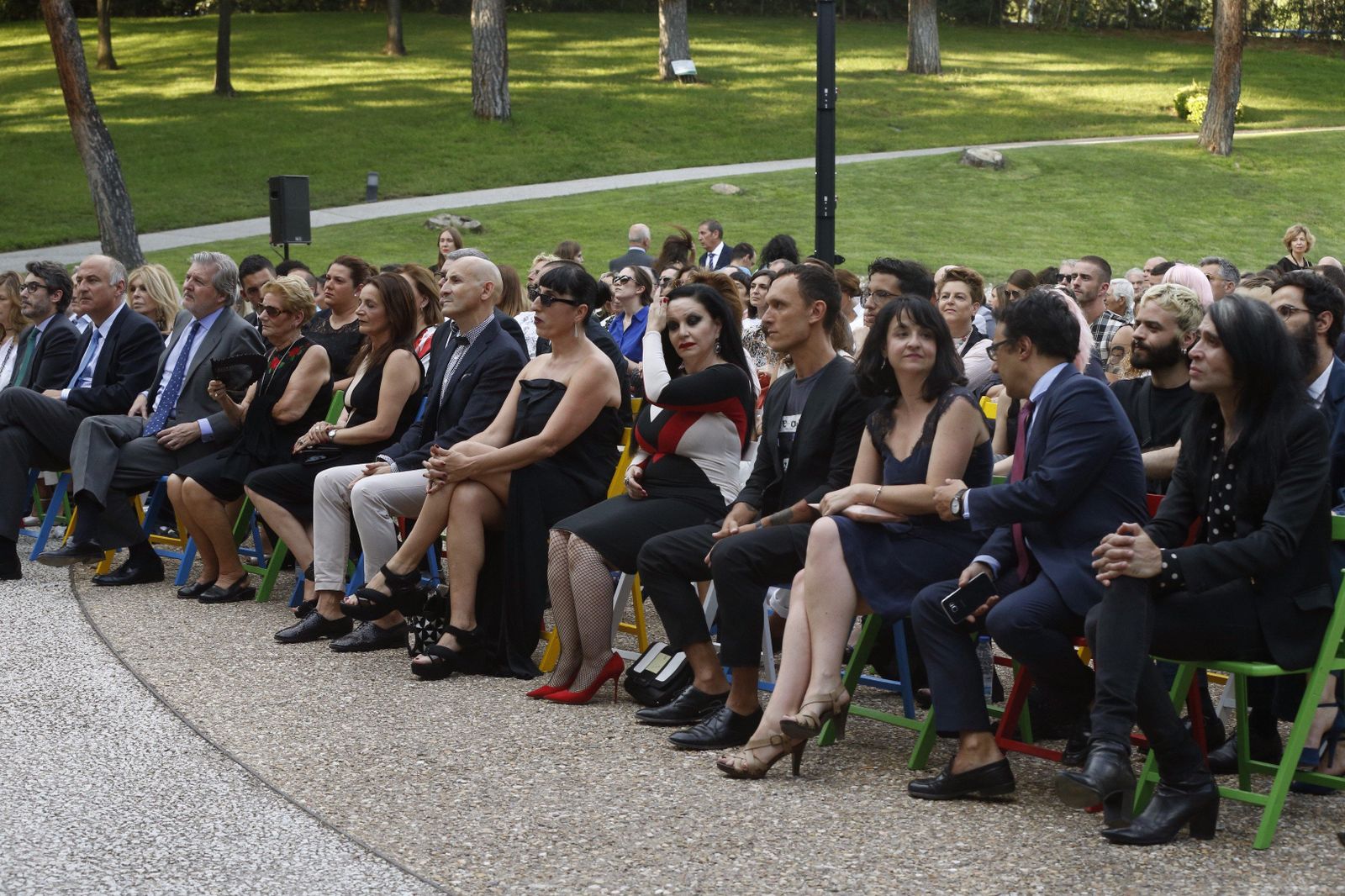 Rossy de Palma, Alaska y Mario Vaquerizo ocuparon la primera fila del homenaje.