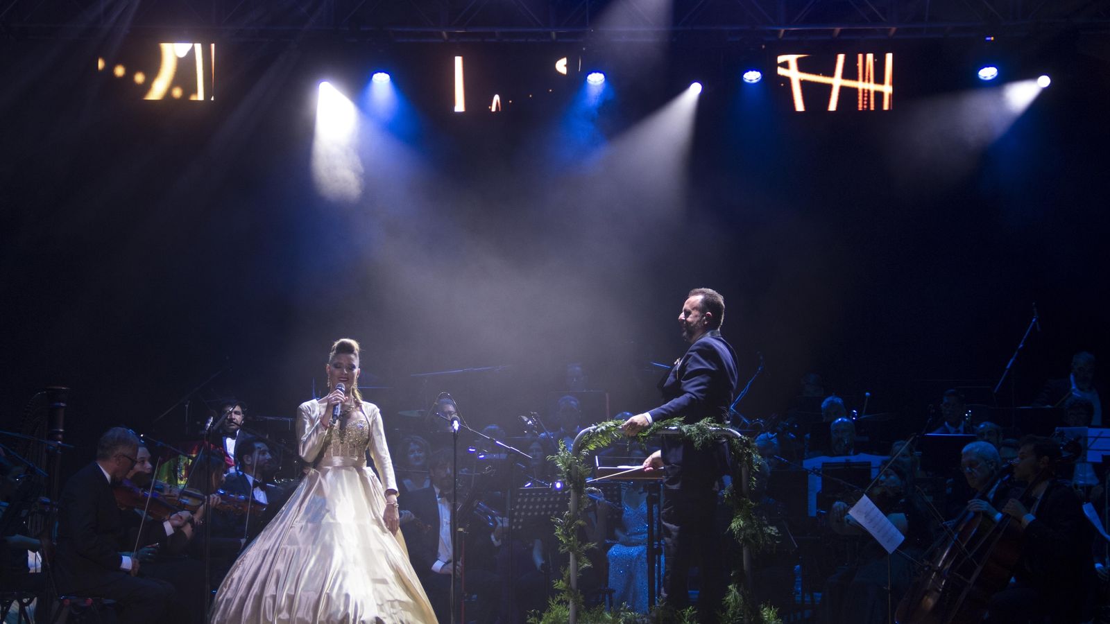 Uno de los momentos del espectáculo 'Hollywood Sinfónico'.