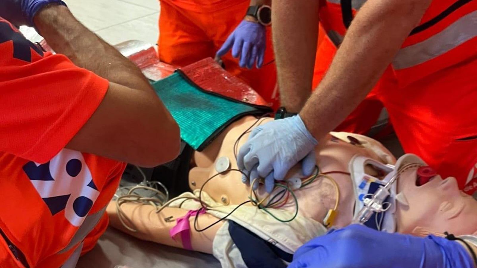 Detalle de una sesión práctica de los cursos.