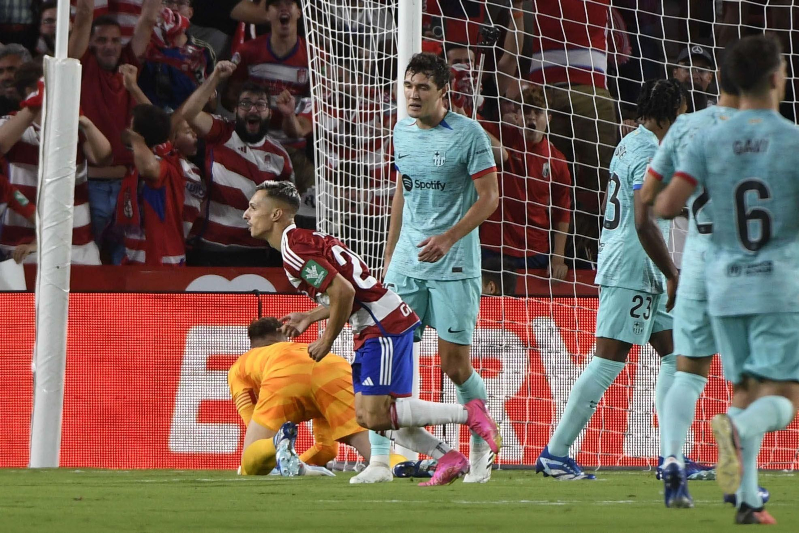 Bryan Zaragoza, tras marcar su segundo gol.