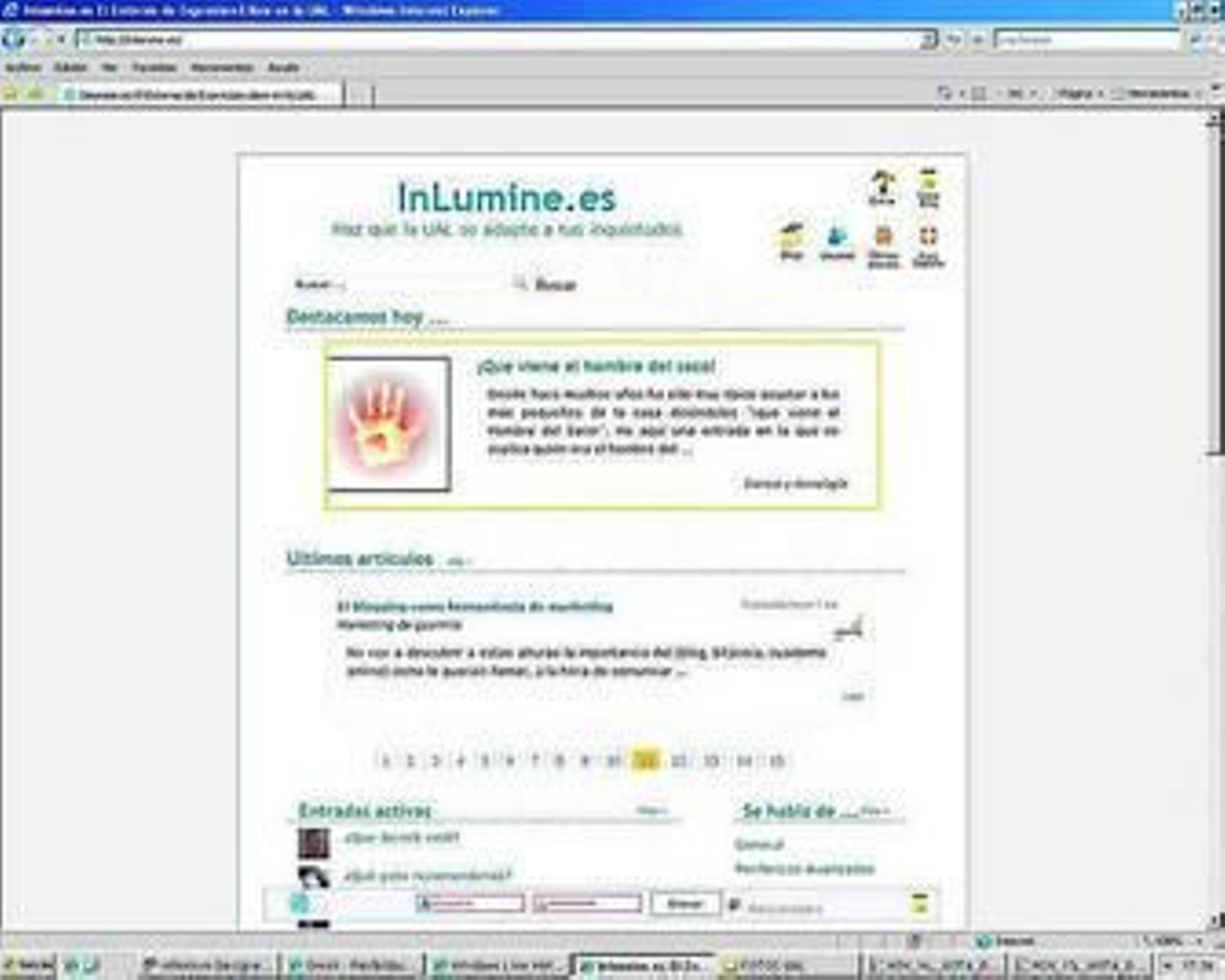 Página web de la nueva red social InLumine.
