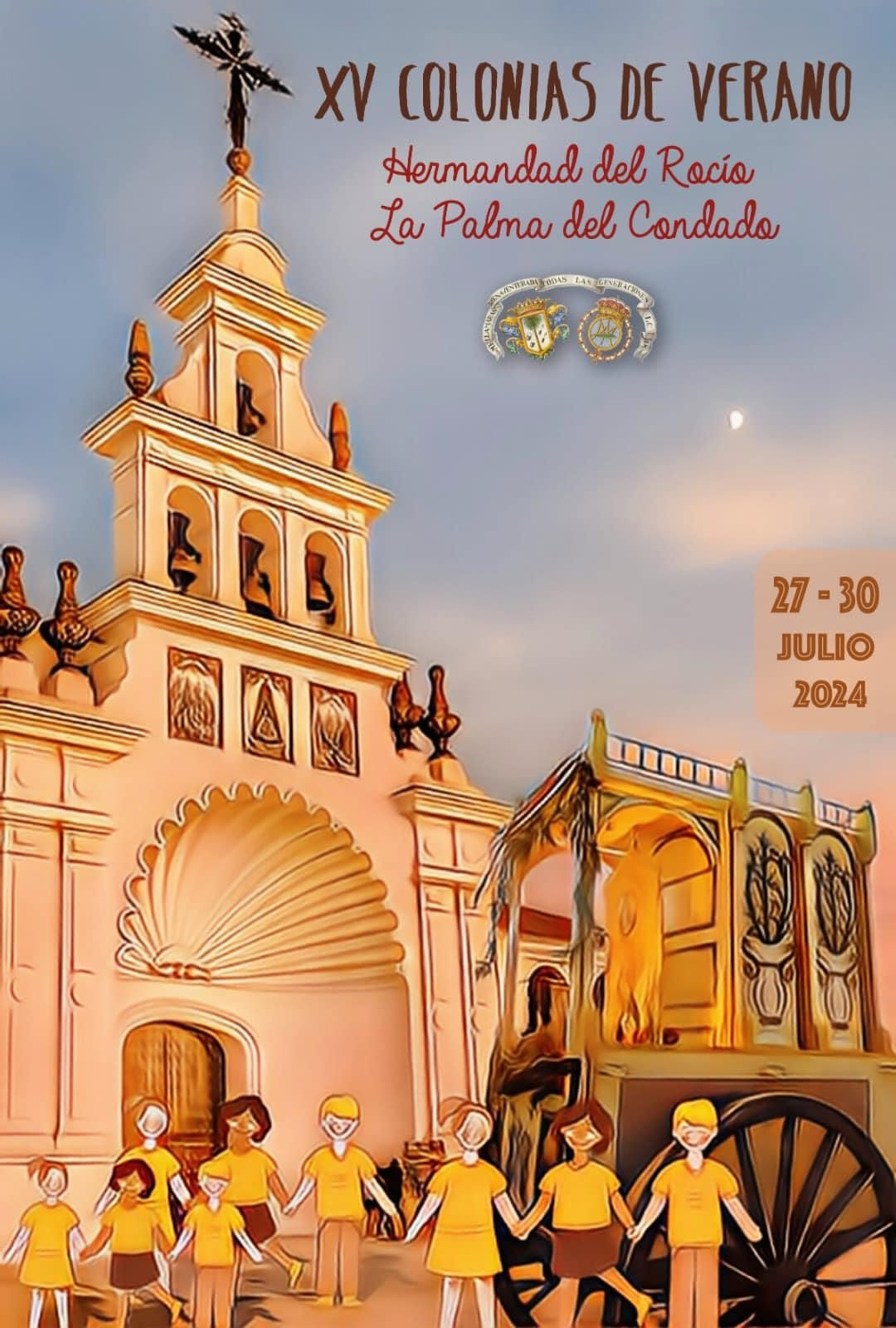 Cartel anunciador de las colonias infantiles.