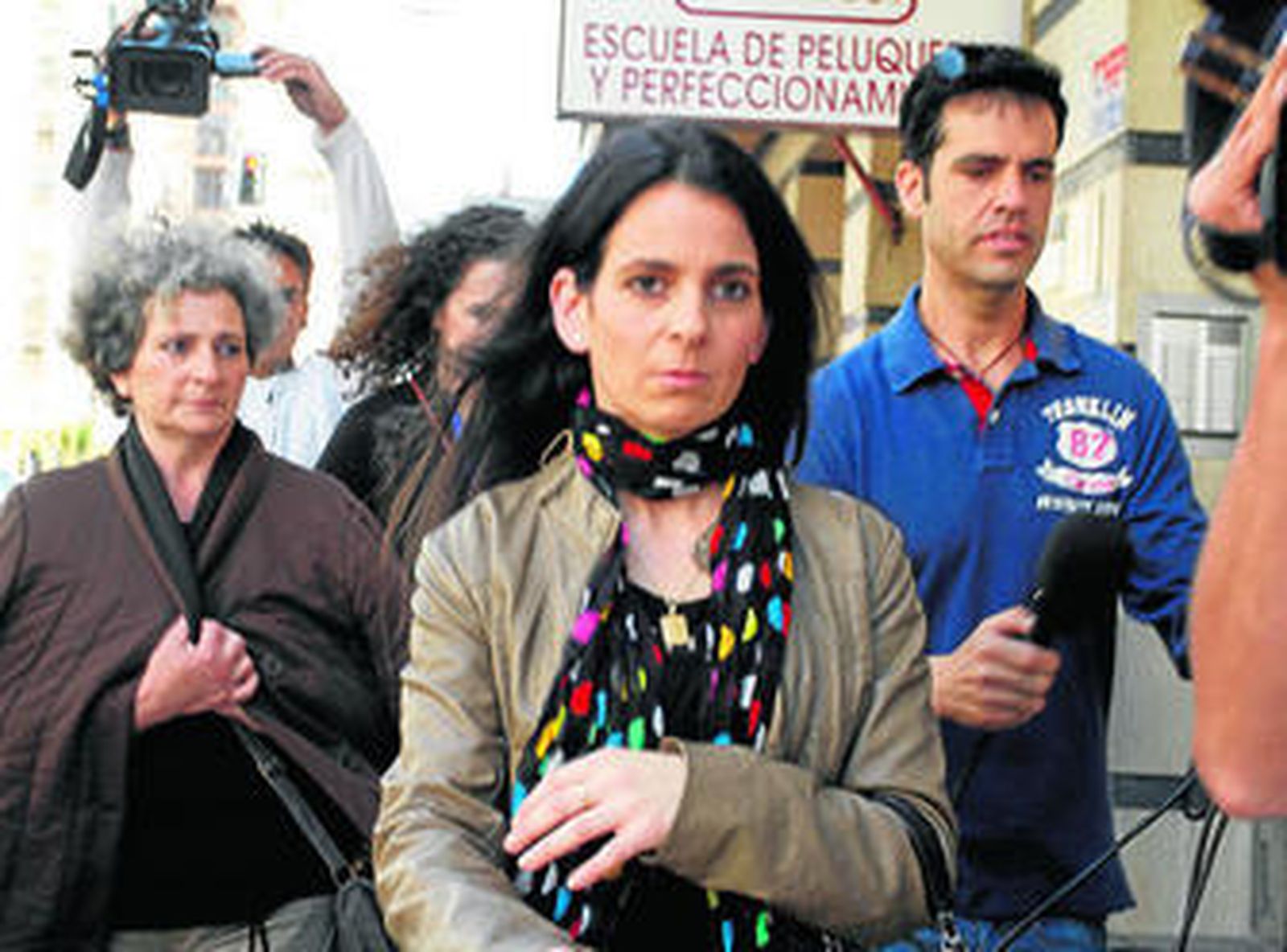 Gema Cuerda, la madre de la niña Miriam, a su llegada a los juzgados de Almería.