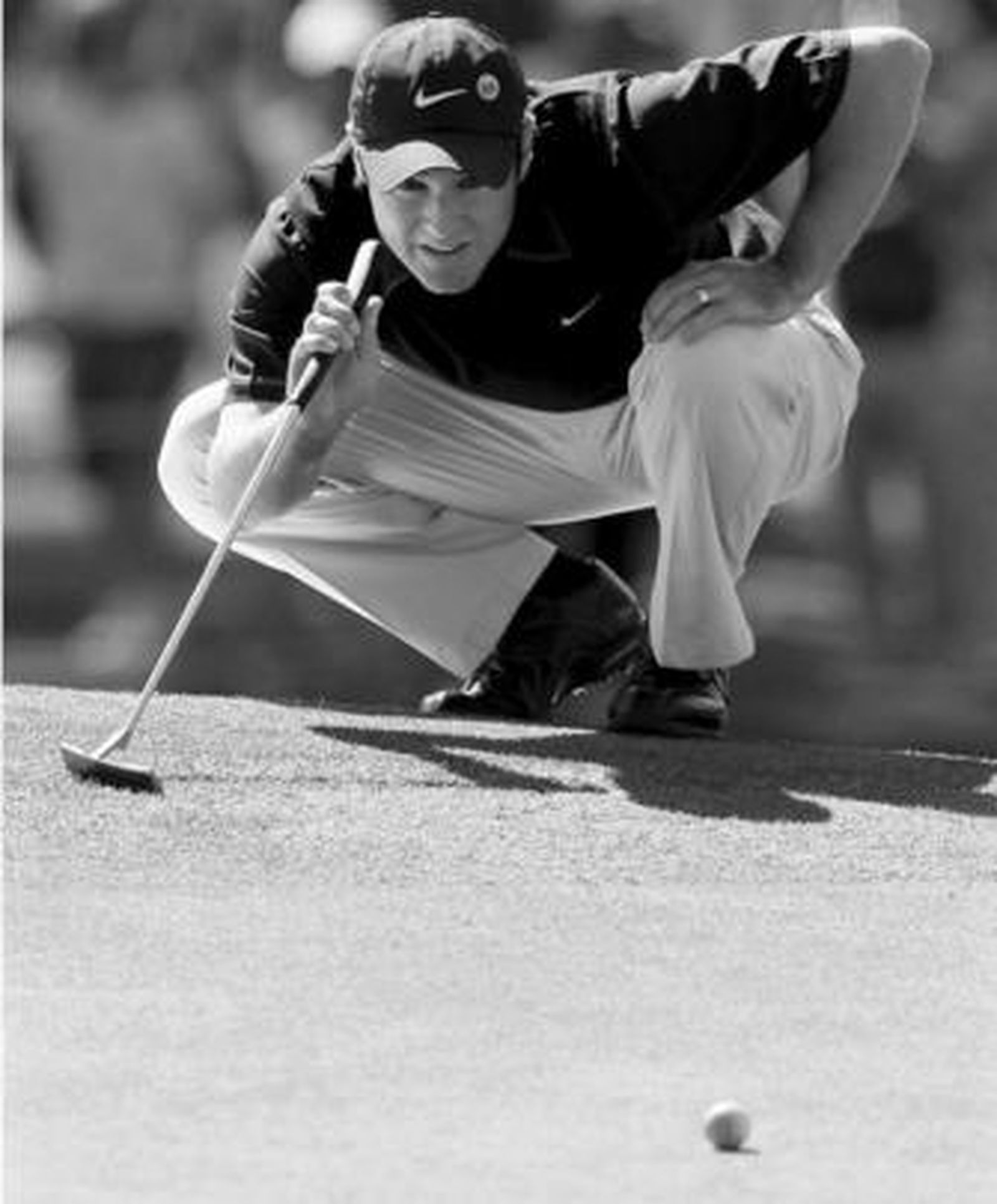 El imbatible Immelman observa la caída de uno de los 'greenes' de Augusta.