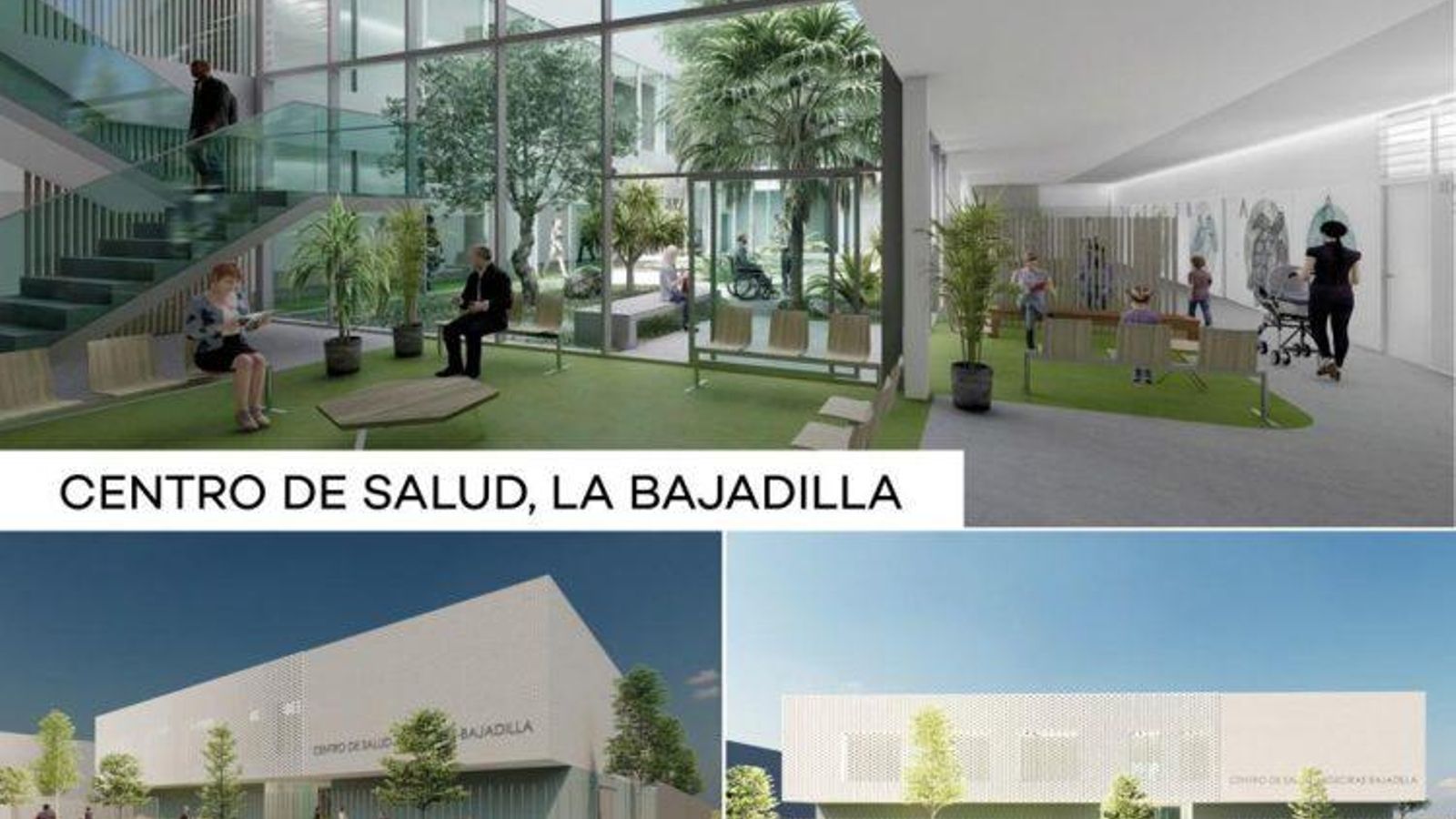 Recreación del centro de salud de La Bajadilla.