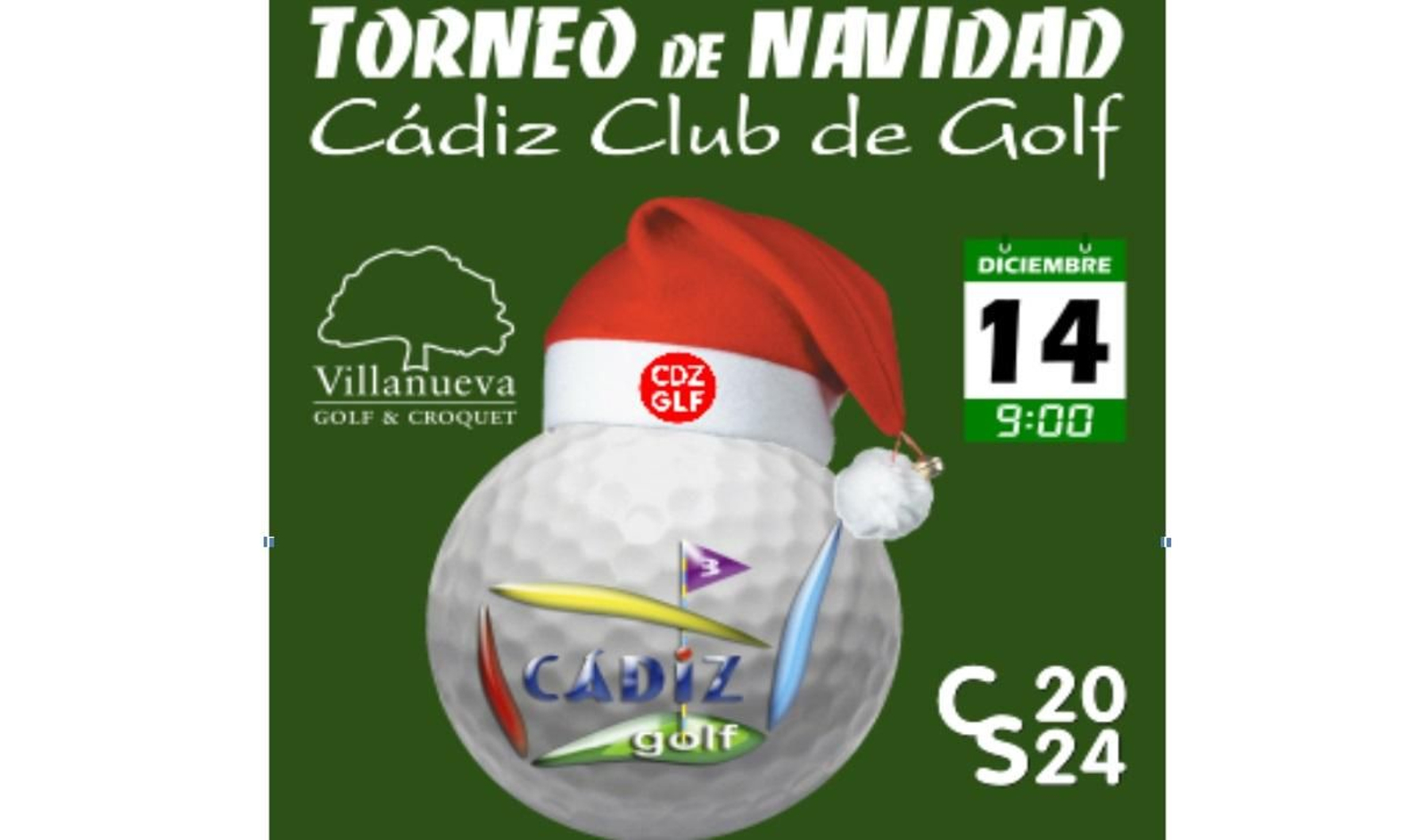Cartel del torneo que se celebra este sábado 14 de diciembre en el campo de Puerto Real.