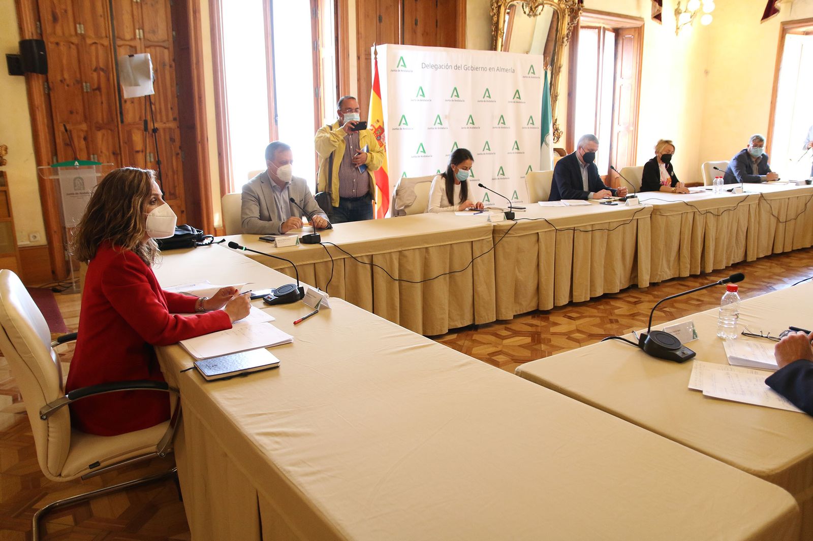 La delegada de la Junta en Almería, Maribel Sánchez, ha presidido la reunión de coordinación de la Junta de Andalucía en Almería.