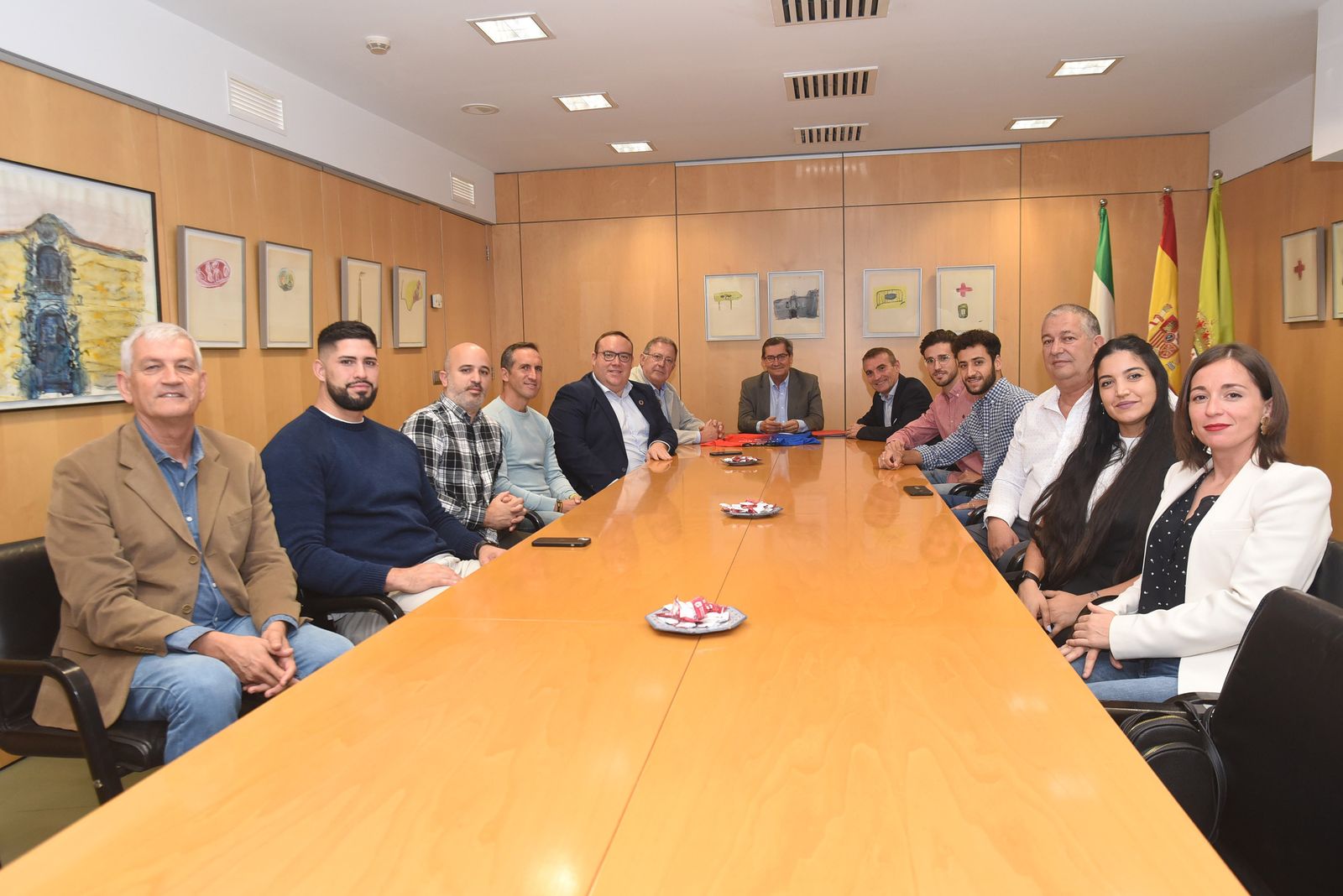 Momento de la recepción al Club de Atletismo Delsur.