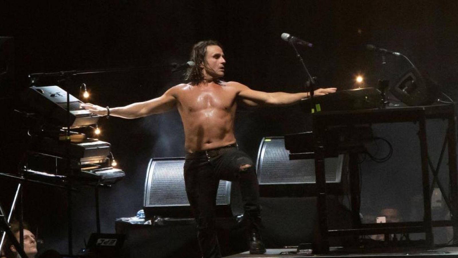 Nacho Cano, cabeza de cartel de la edición de 2019, durante su actuación en el festival.