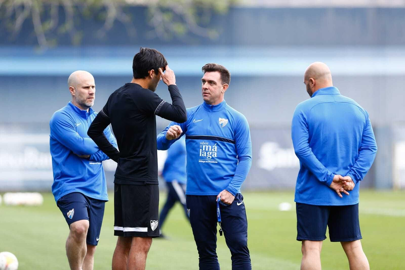 El primer entrenamiento de Pablo Guede con el Málaga CF, en fotos