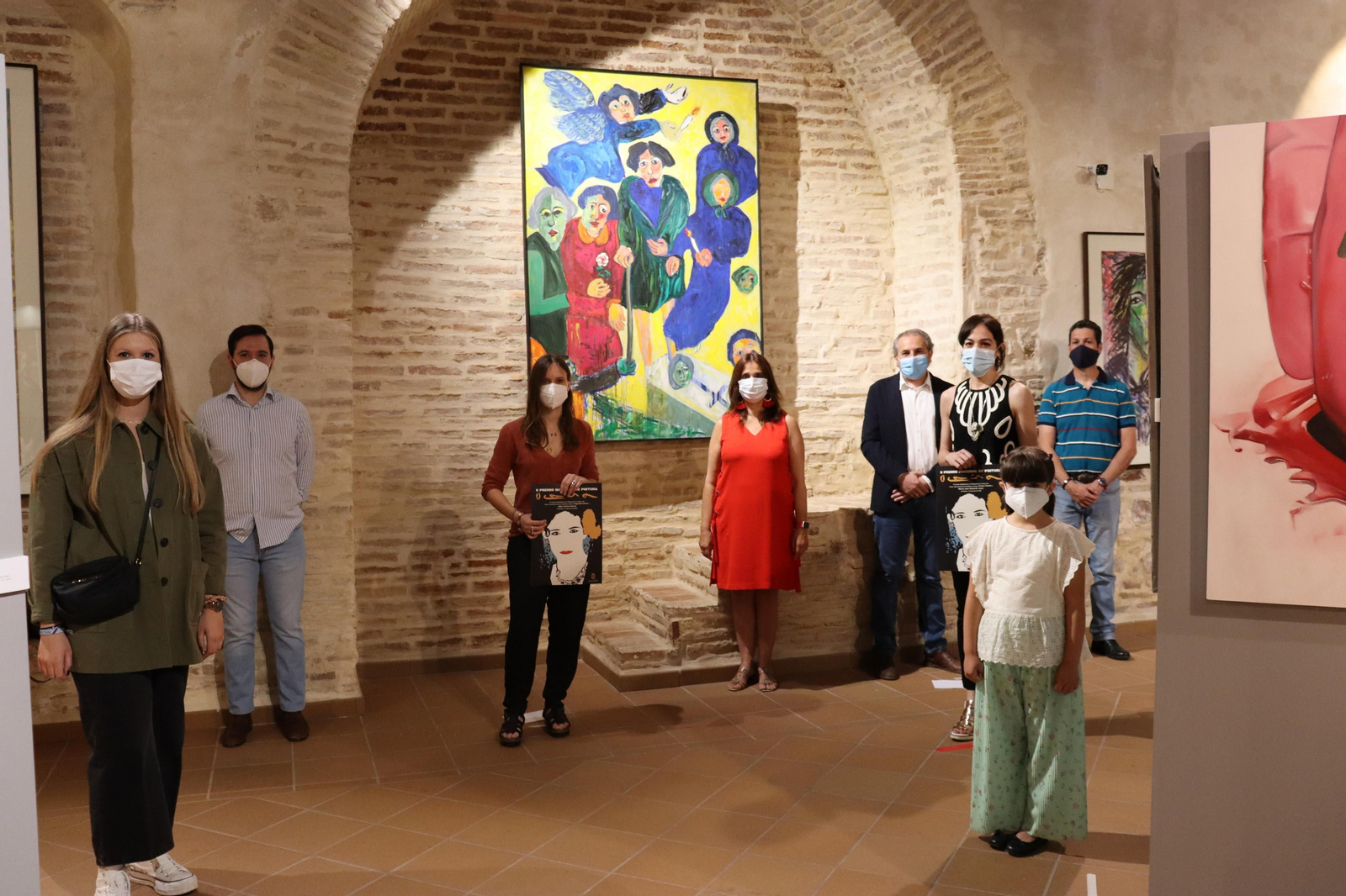 Los premiados y la alcaldesa en el Centro de Interpretación de Ocaña en Cantillana.