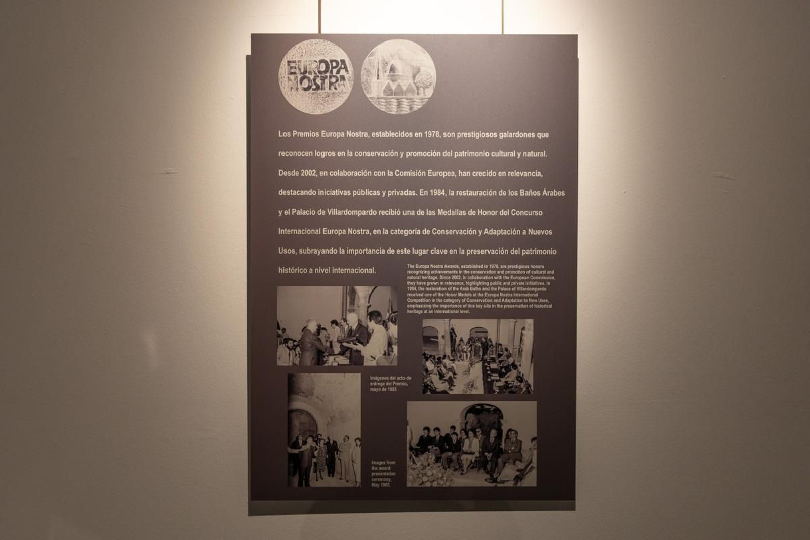 Inauguración la muestra "Los Baños Árabes de Jaén: Historia de un descubrimiento y su restauración. 40 años del Premio Europa Nostra"