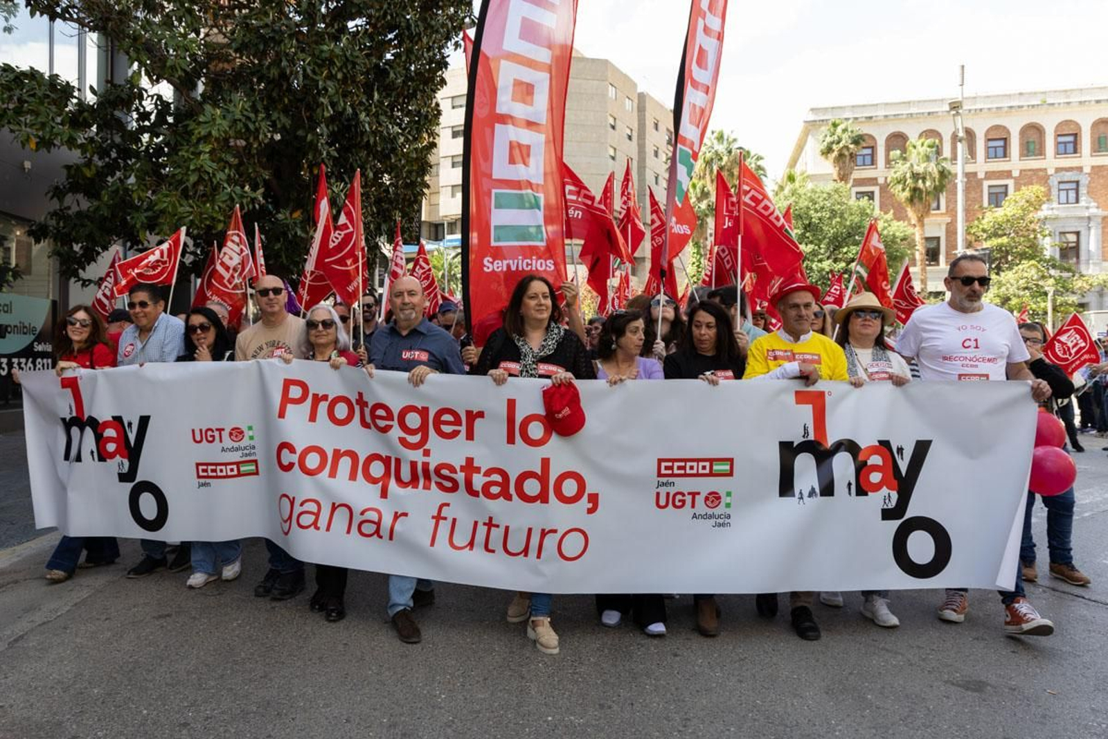 Manifestación convocada por el 1º de Mayo