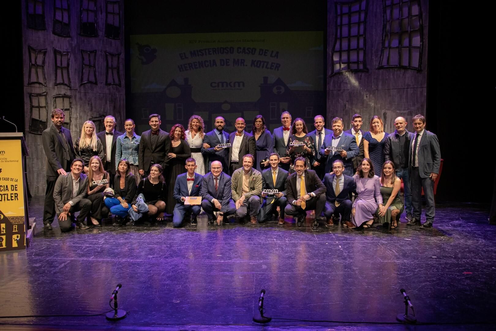 Los premiados por el Club de Marketing Málaga.