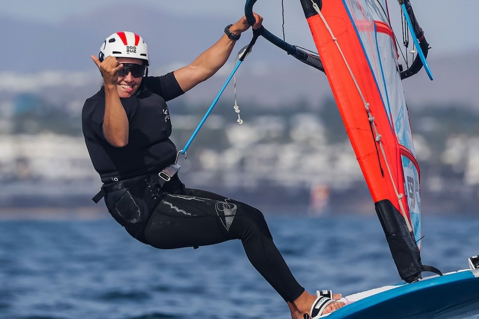 Pilar Lamadrid, durante la competición celebrada en Lanzarote.