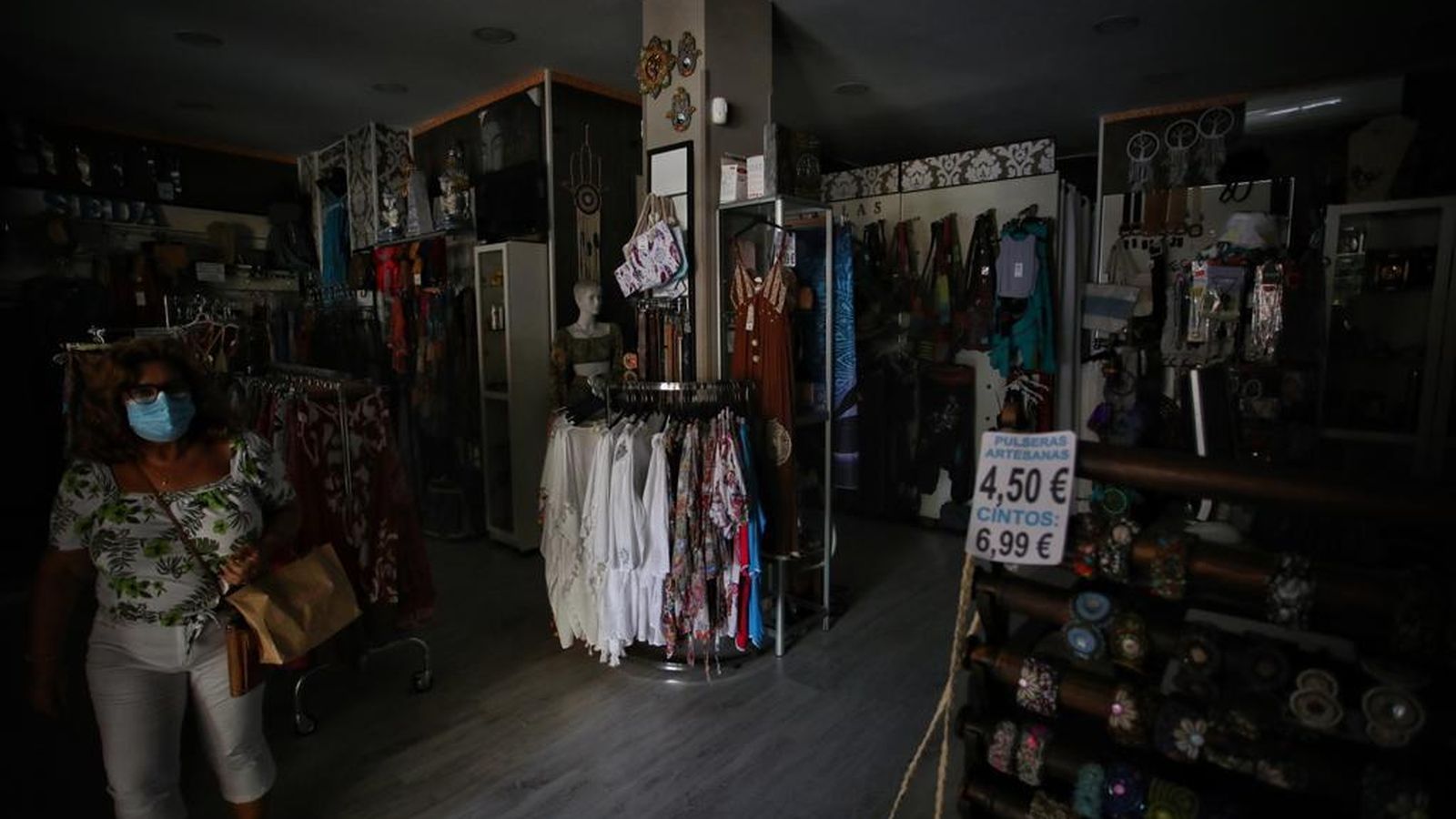 Uno de los comercios afectados por el apagón.