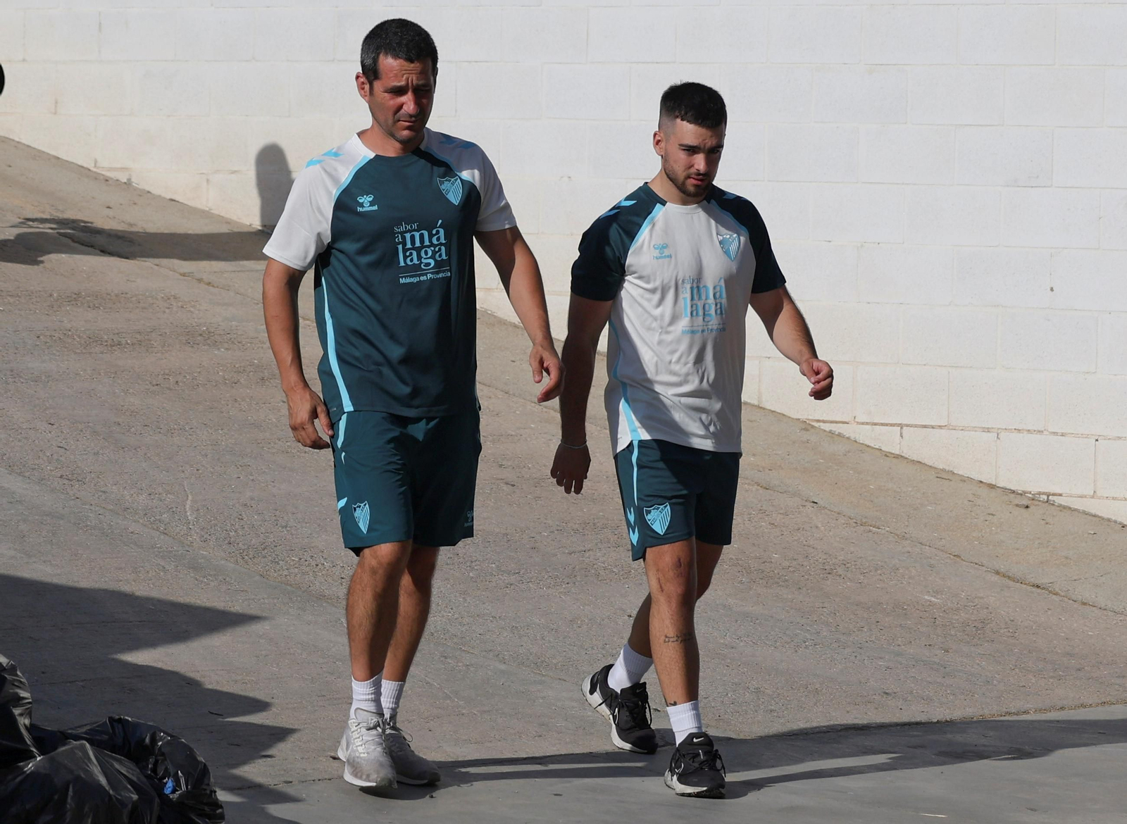 Eneko Jauregi se ejercita en su primer día como jugador del Málaga CF