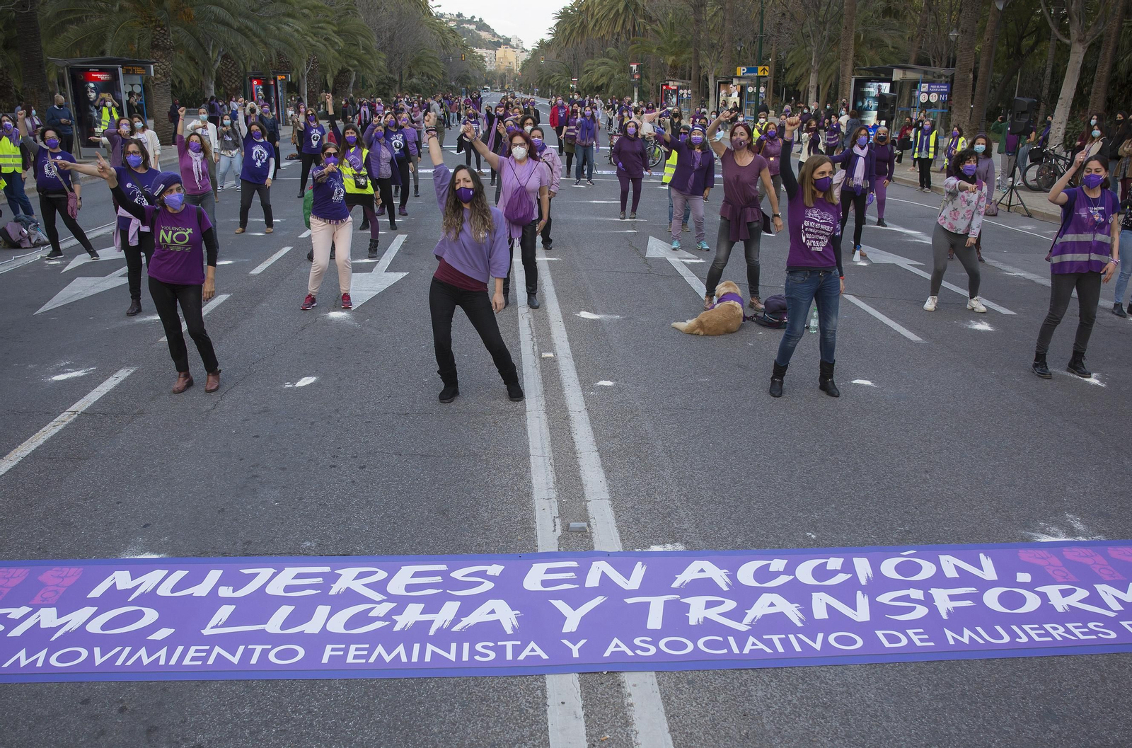 Las fotos de la concentración del 8M en Málaga