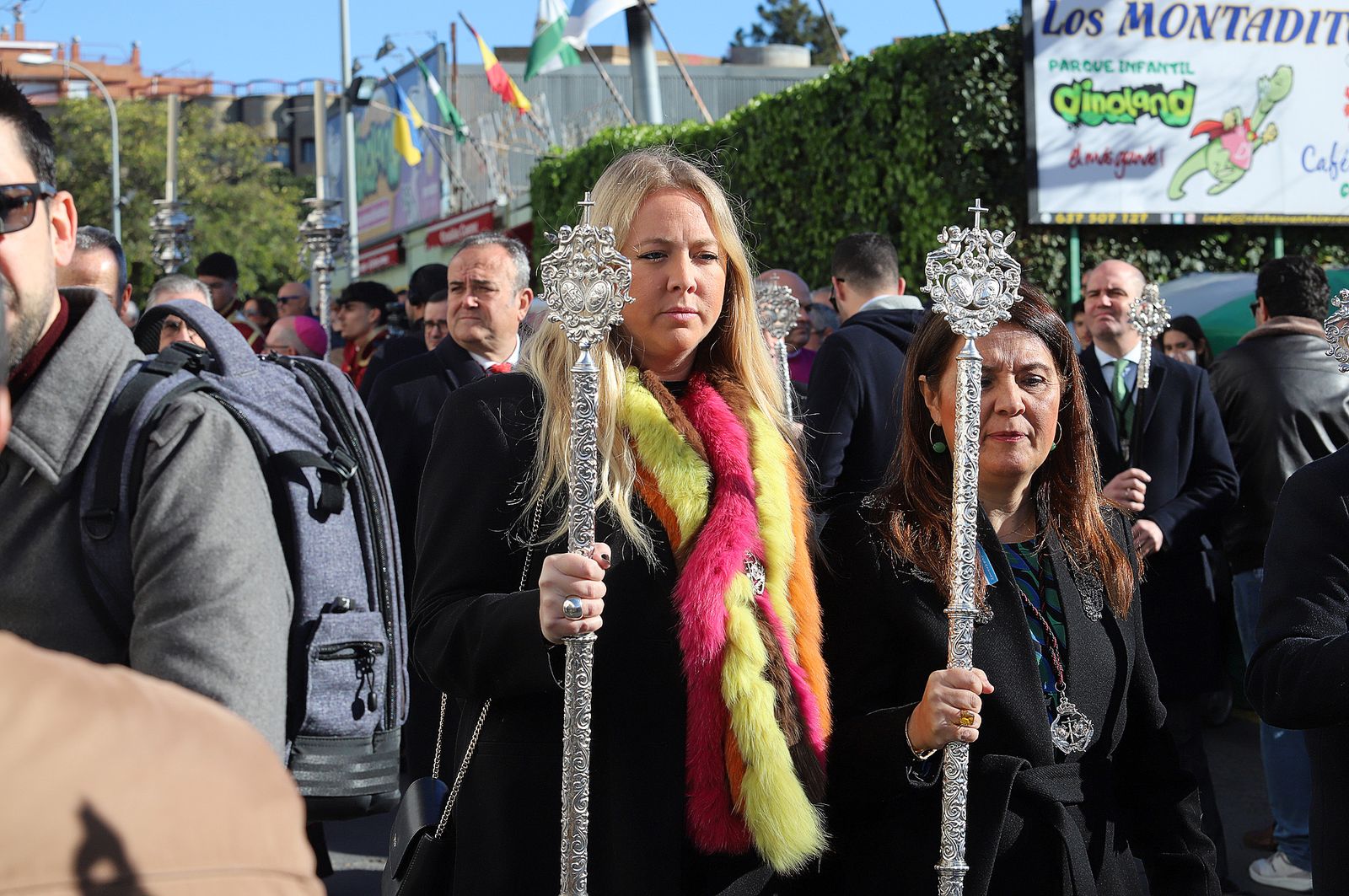 Imágenes del ambiente en la procesión de San Sebastián