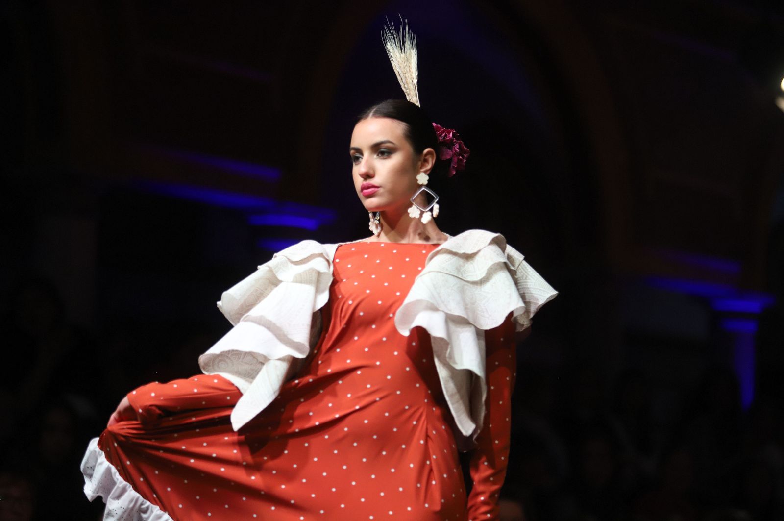 Huelva Flamenca 2023. Imágenes de la pasarela de moda flamenca de la modista Adelina Infante