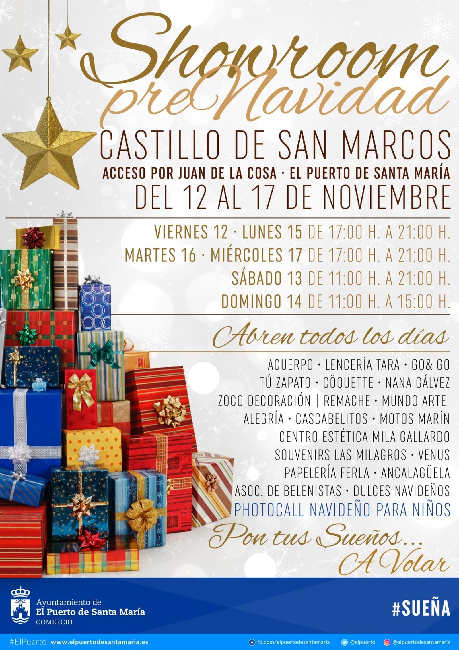 El cartel anunciador del showroom.