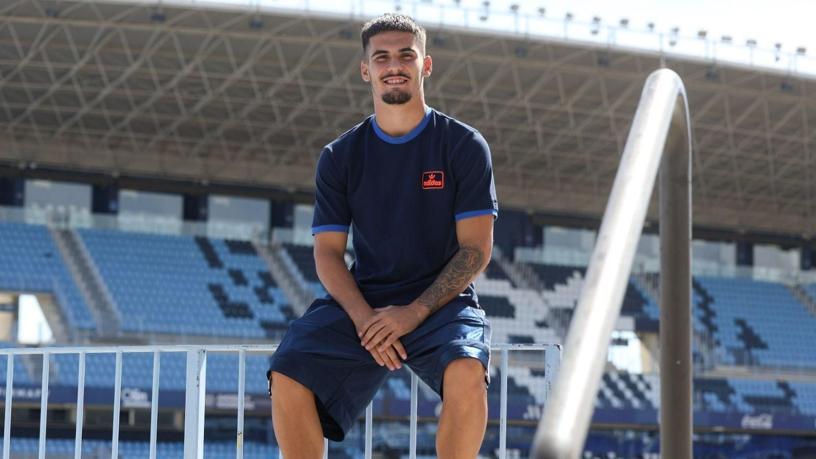 Foto de la entrevista a Chupete, jugador del Málaga CF.