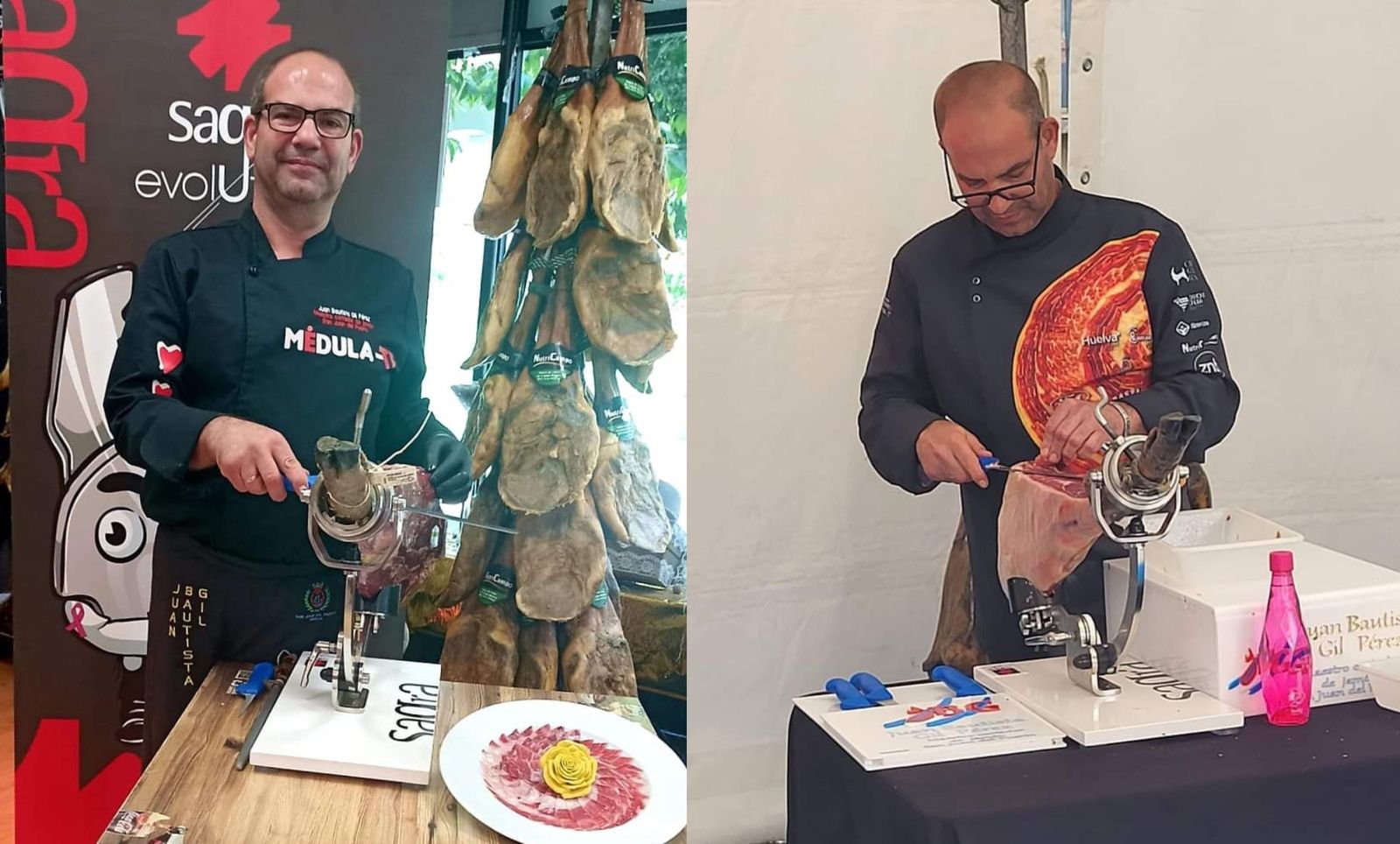 ¿Buscas un buen jamonero? Descubre el que usó Juan Bautista Gil en su Récord Guinness en Huelva