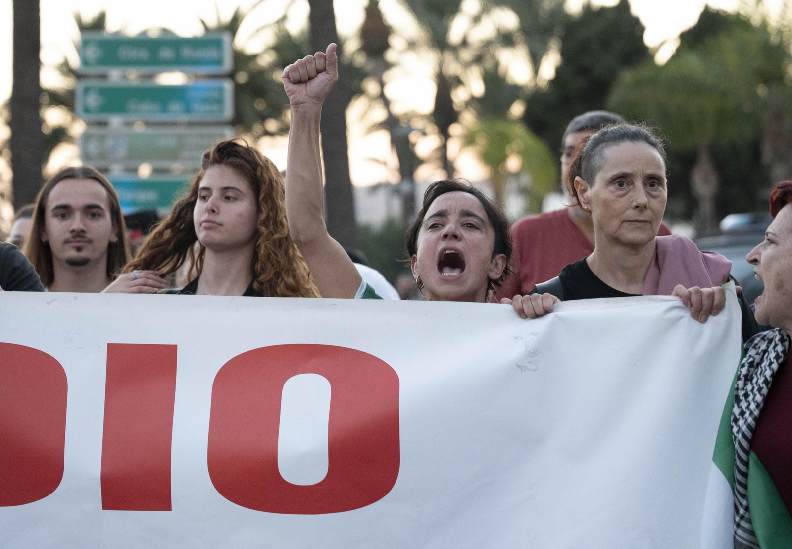 Manifestación convocada por la Plataforma Almería por Palestina