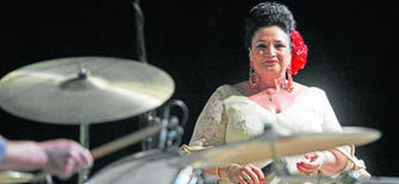 Pastora de Algeciras posa durante el pregón de la Feria de 2012.