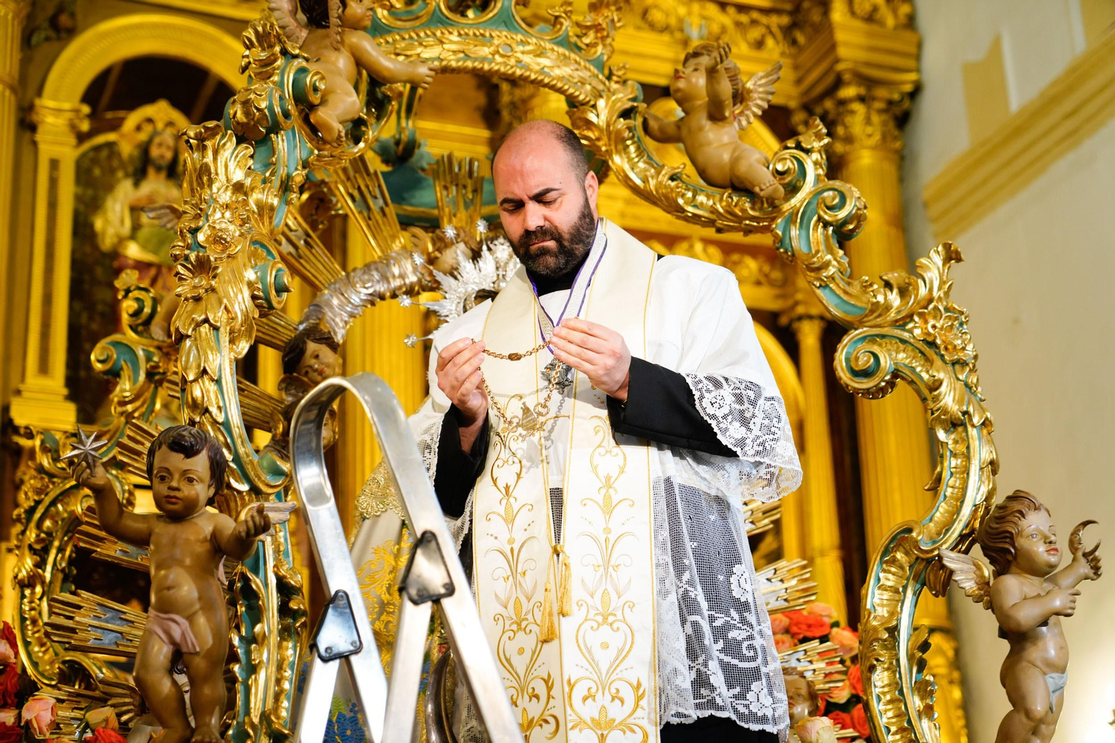 Las fotografías de la llegada de la Virgen de Luna a Villanueva de Córdoba