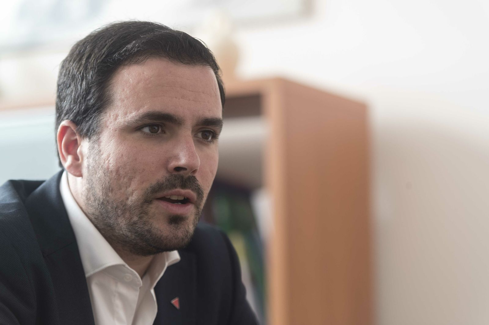 Alberto Garzón, en un momento de la entrevista.